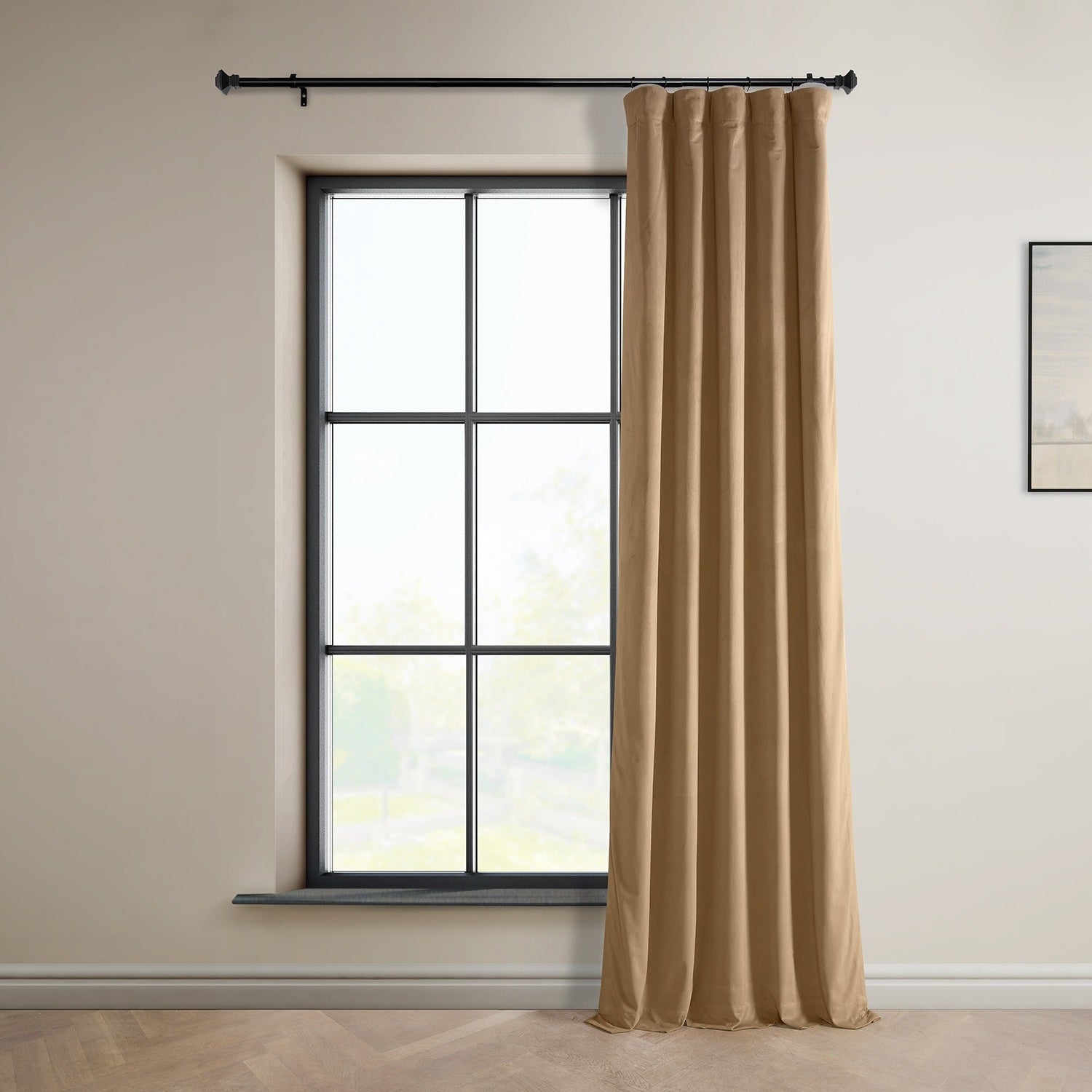 Exclusive Fabrics Heritage Plush Velvet Room Darkening Curtains (1 Panel) Luxury Velvet Curtains for Bedroom & Living Room.