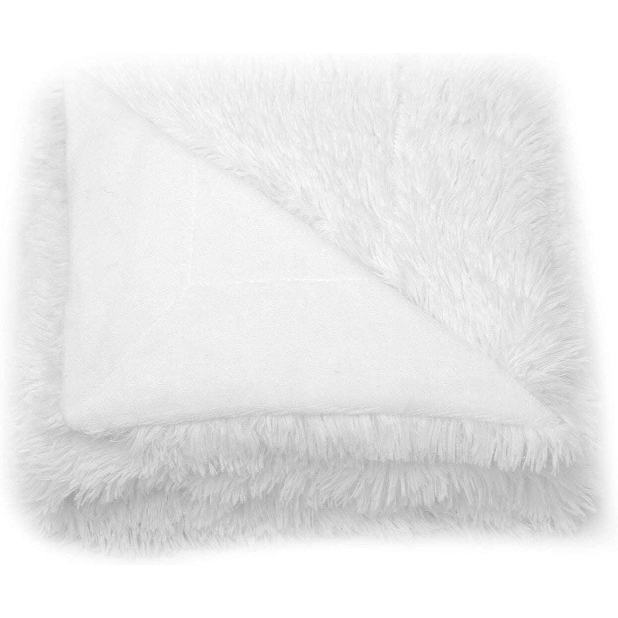 Cheer Collection Reversible Faux Fur Accent Throw Blanket