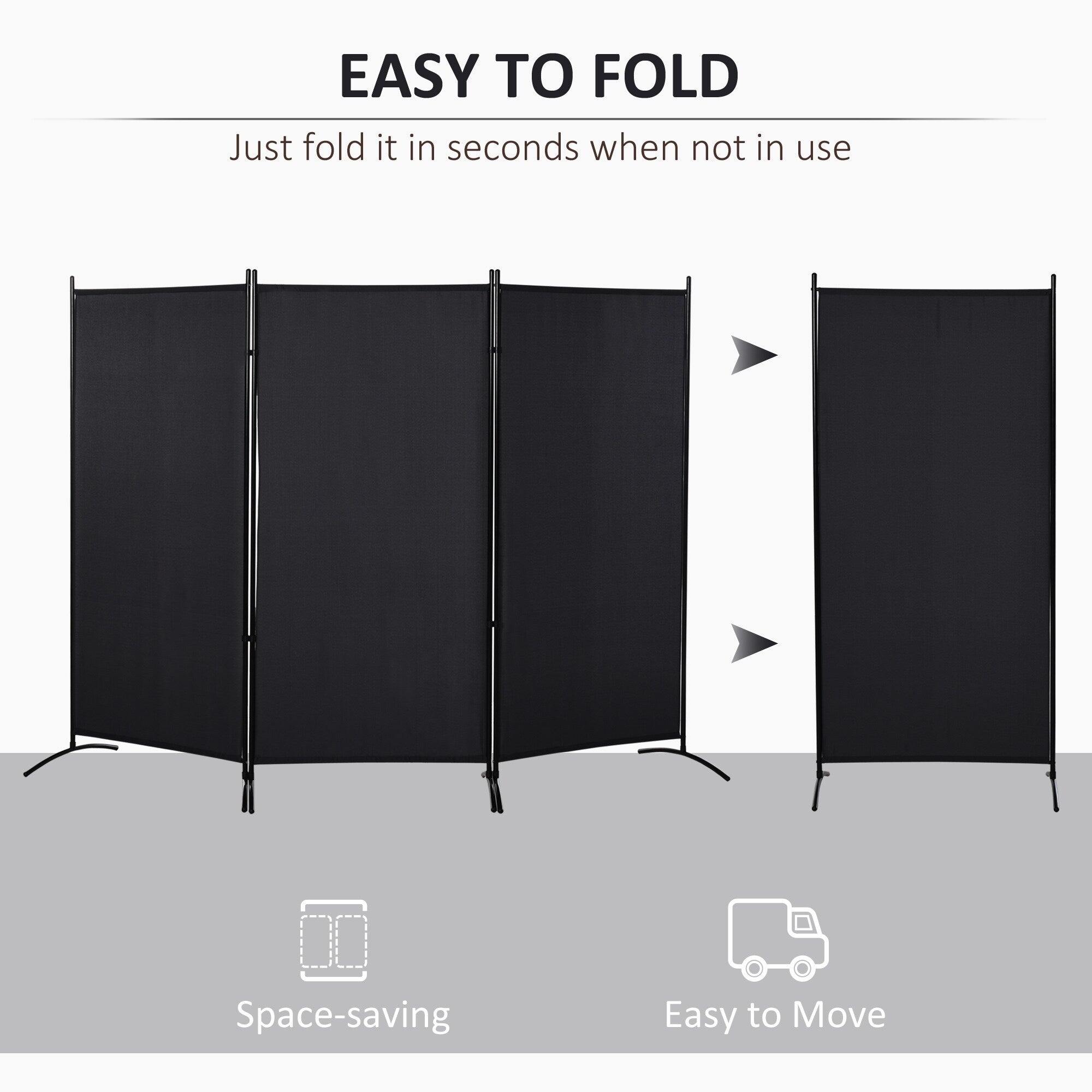 HOMCOM 3-Panel Folding Screen Room Divider Privacy Separator Partition for Indoor Bedroom Office, Outdoor Patio 100 x 72 Beige