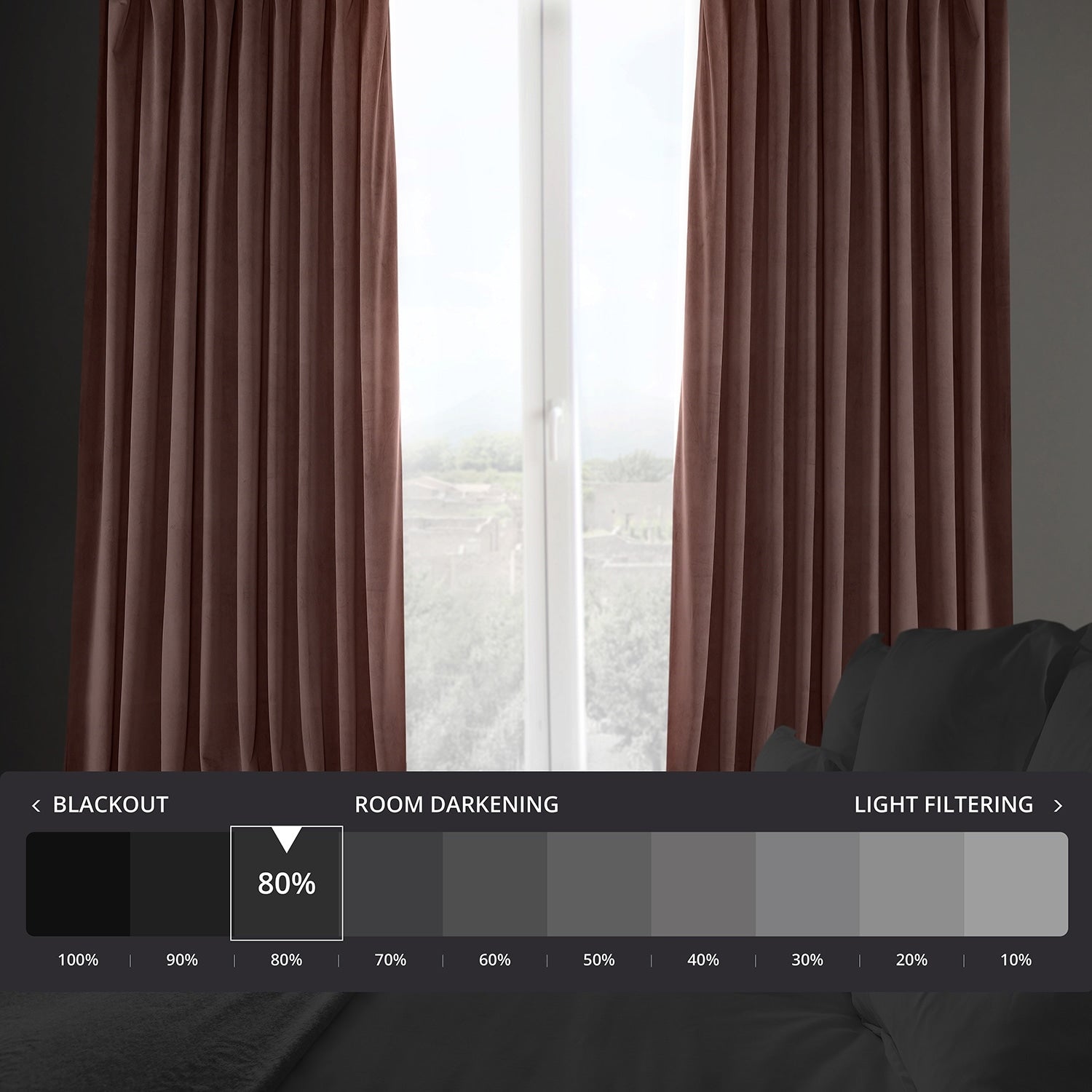 Exclusive Fabrics Heritage Plush Velvet Room Darkening Curtains (1 Panel) Luxury Velvet Curtains for Bedroom & Living Room.