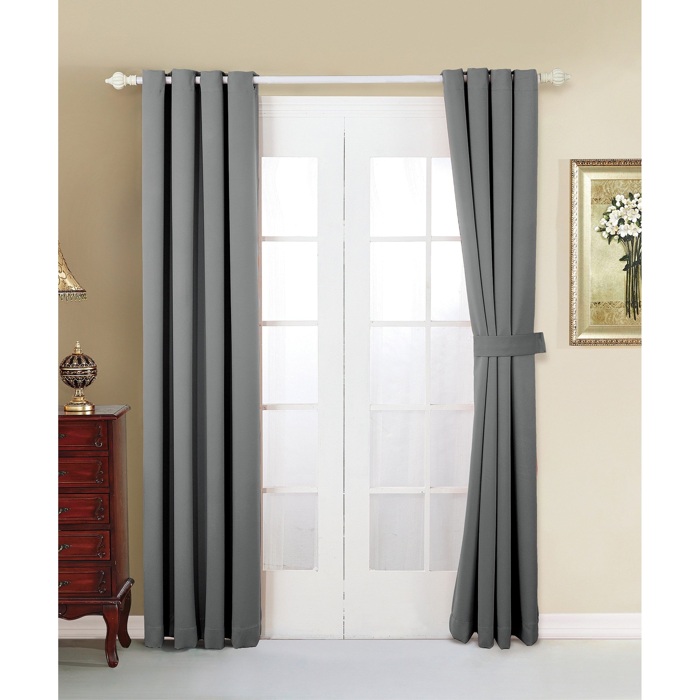 Blackout Window Panel Curtain Set (2 Panels and 2 matching Tie Backs)