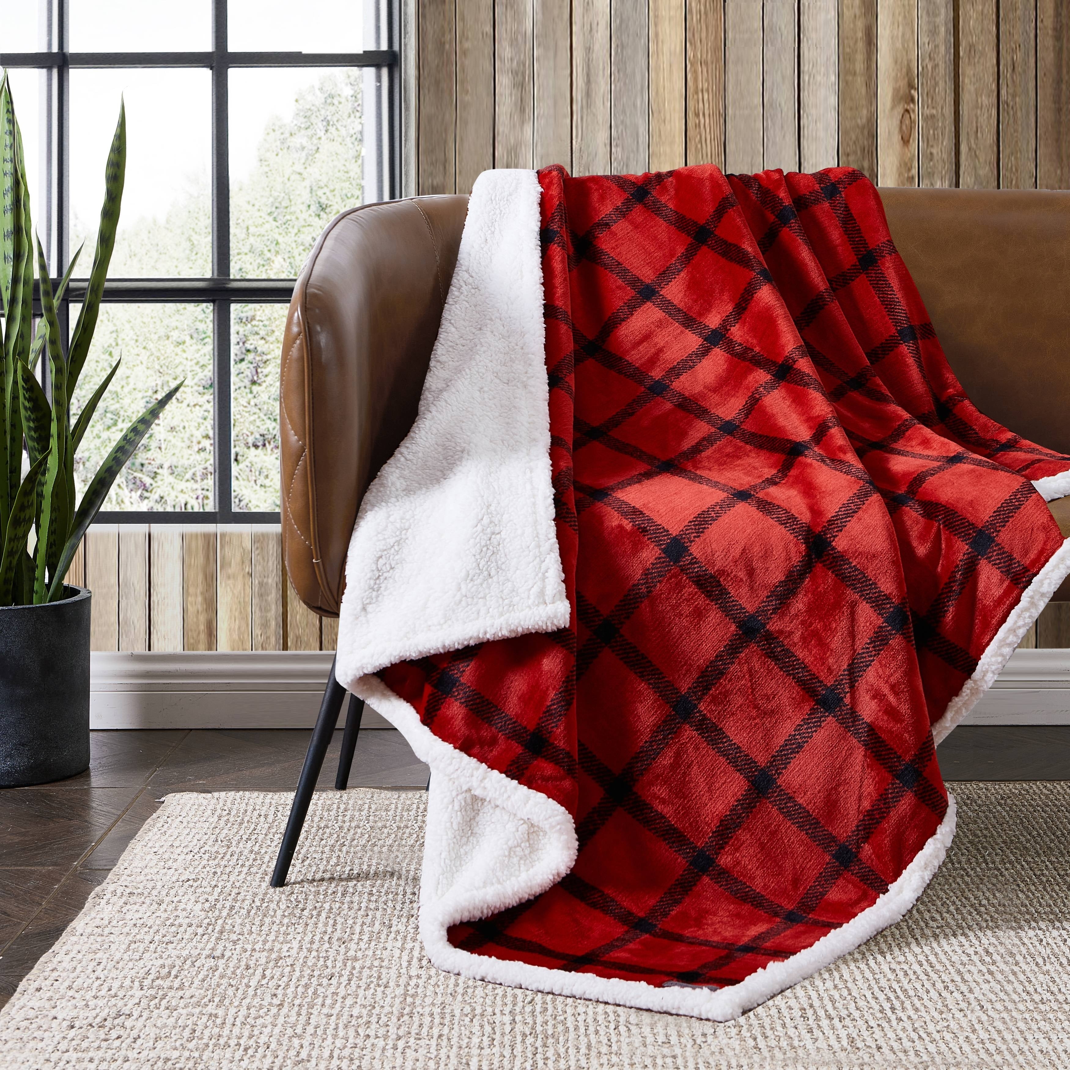 Eddie Bauer Ultra Plush Super Soft & Cozy- Reversible Throw Blankets