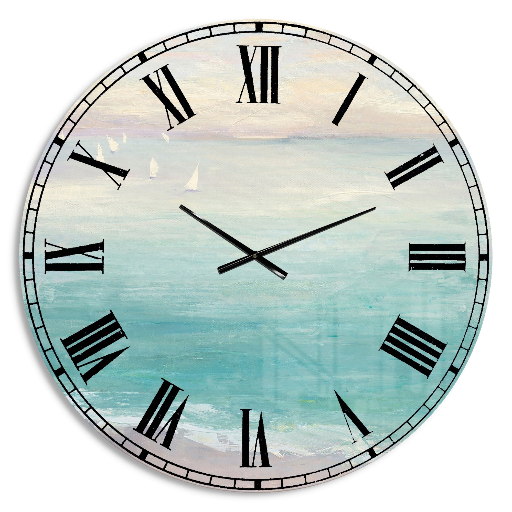 Designart 'From the Shore' Traditional Large Wall CLock