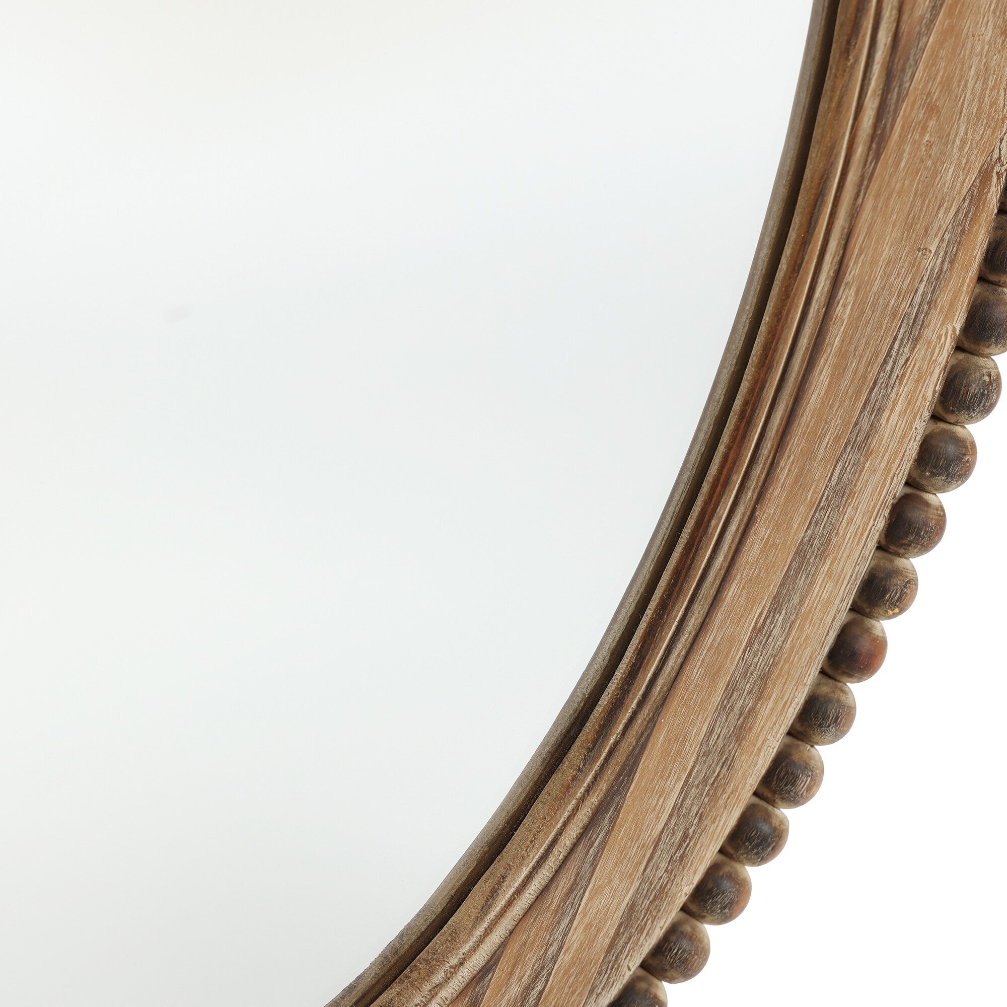 Cameo Wood Framed 32-Inch Oval Wall Mirror, Bathroom Wall Mirror - 31.89 H x 24 W x 1.26 D