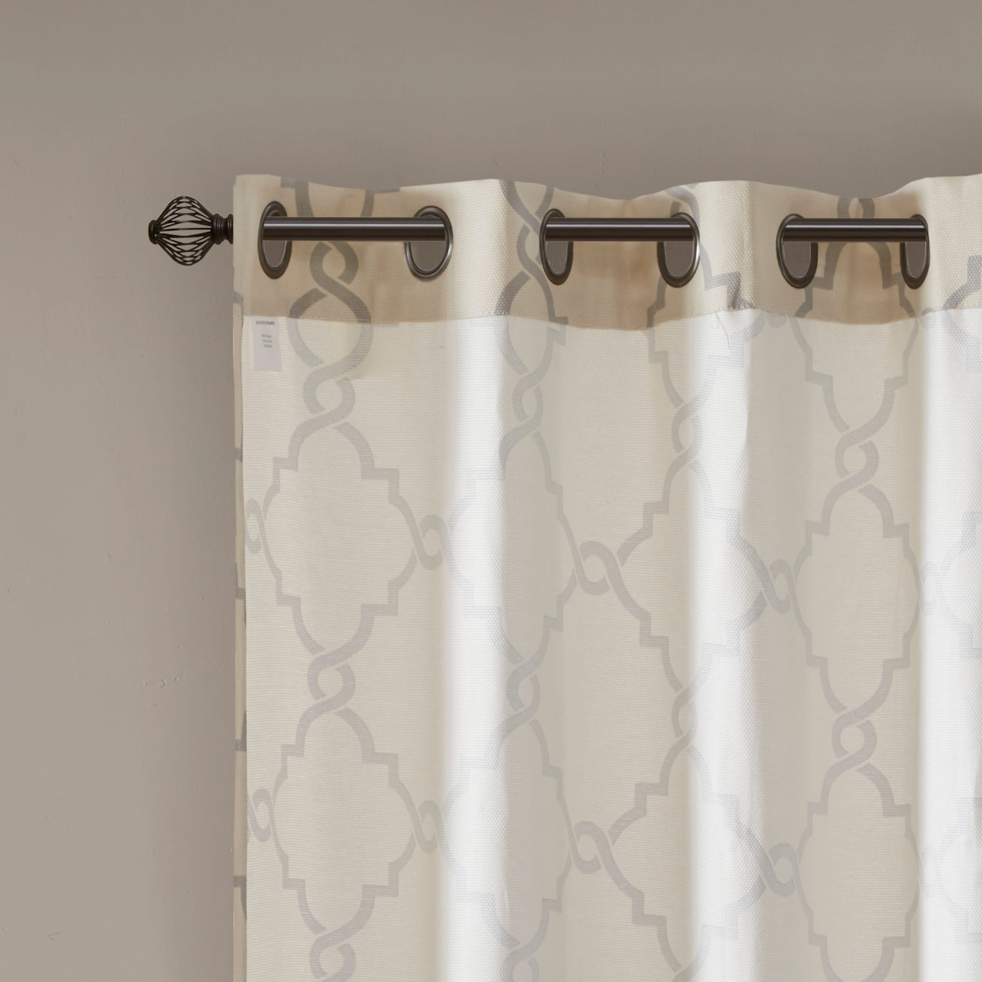 Madison Park Westmont Fretwork Print Grommet Top Window Single Curtain Panel