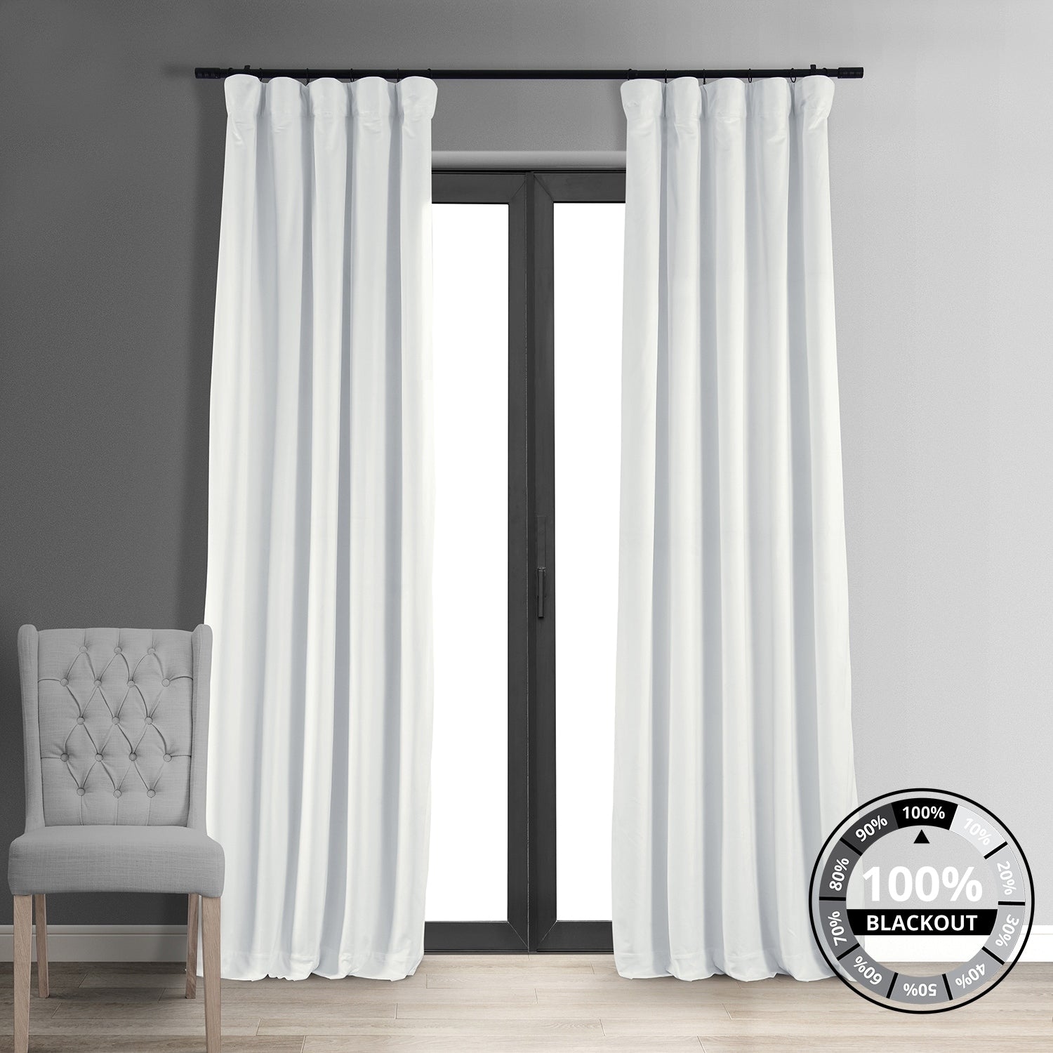 Exclusive Fabrics Signature Blackout Velvet Curtain (1 Panel)