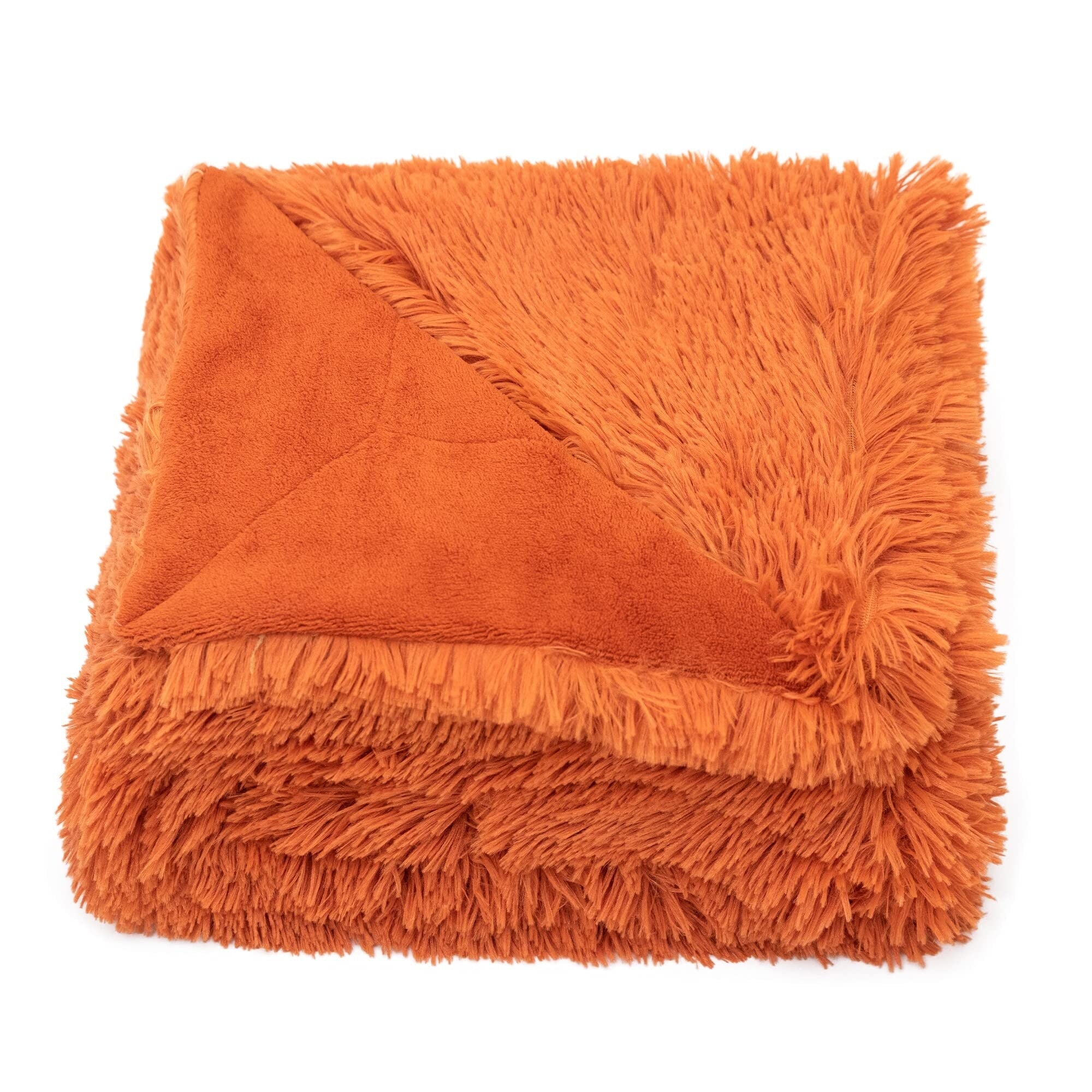 Cheer Collection Reversible Faux Fur Accent Throw Blanket