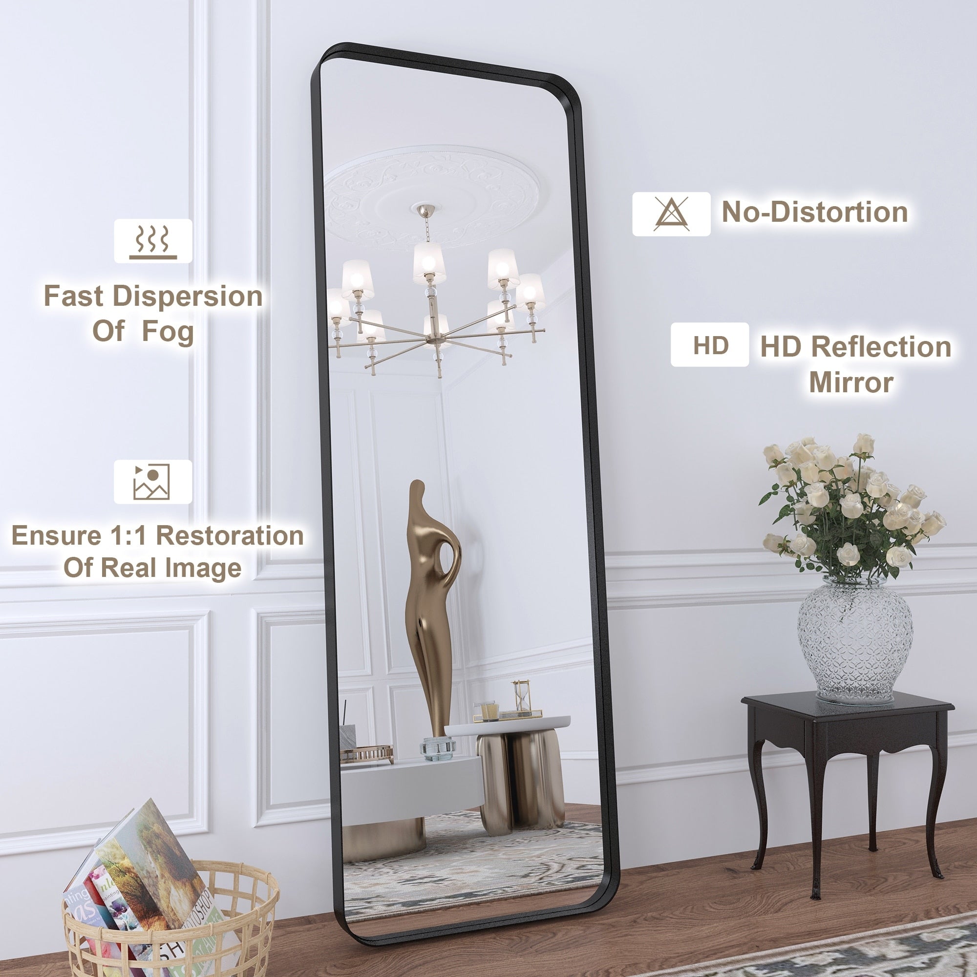 Framed Wall Mounted Bathroom Vanity Mirror