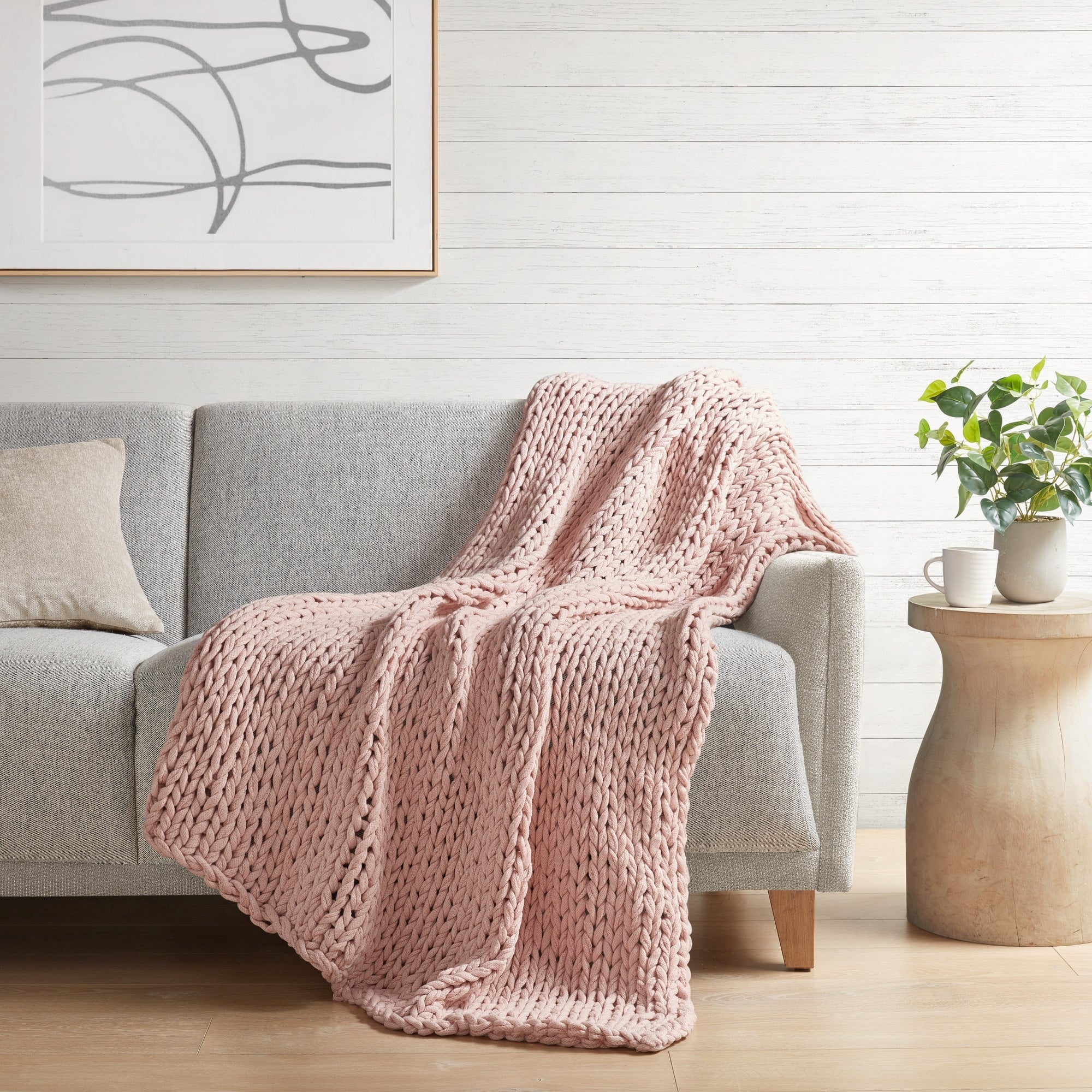 Madison Park Hand Made Chunky Double Knit Throw Blanket