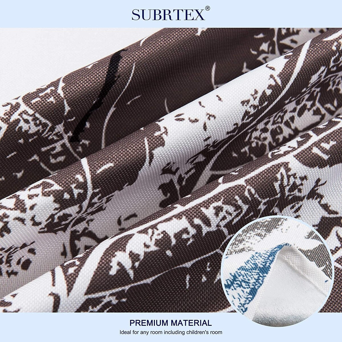 Subrtex Printed 2 Piece Panels Blackout Curtains Colorful Window Drapes