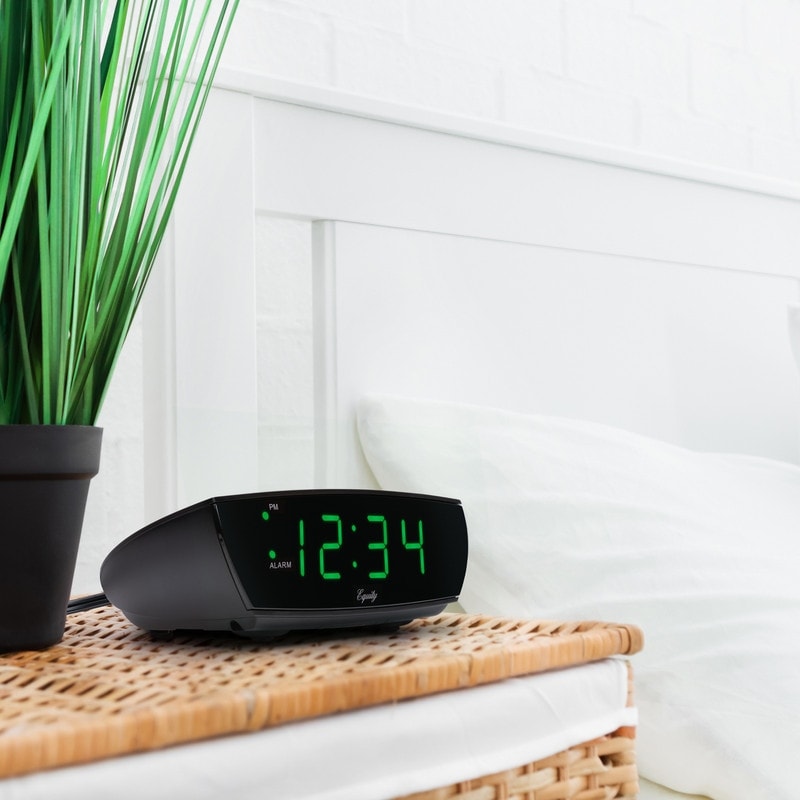 Equity by La Crosse 75902 Green LED 0.9 Inch Digital Alarm Clock