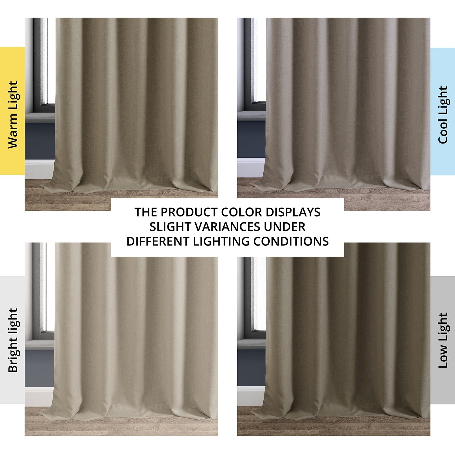 Exclusive Fabrics Faux Linen 100% Blackout Curtains Heat and Light Blocking - (1 Panel)