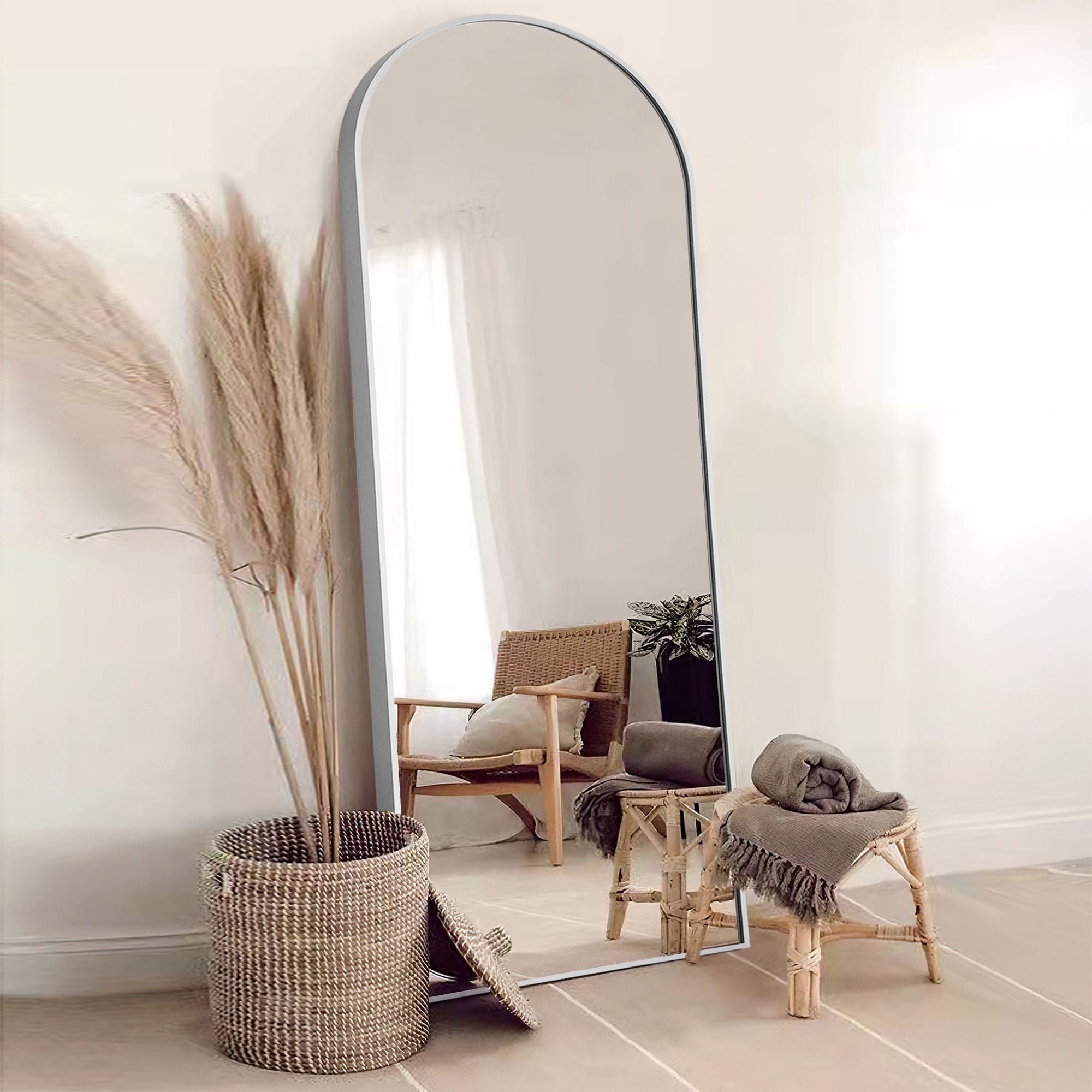 Dovelina Arched Full Length Floor Wall Mirror Standing Mirror