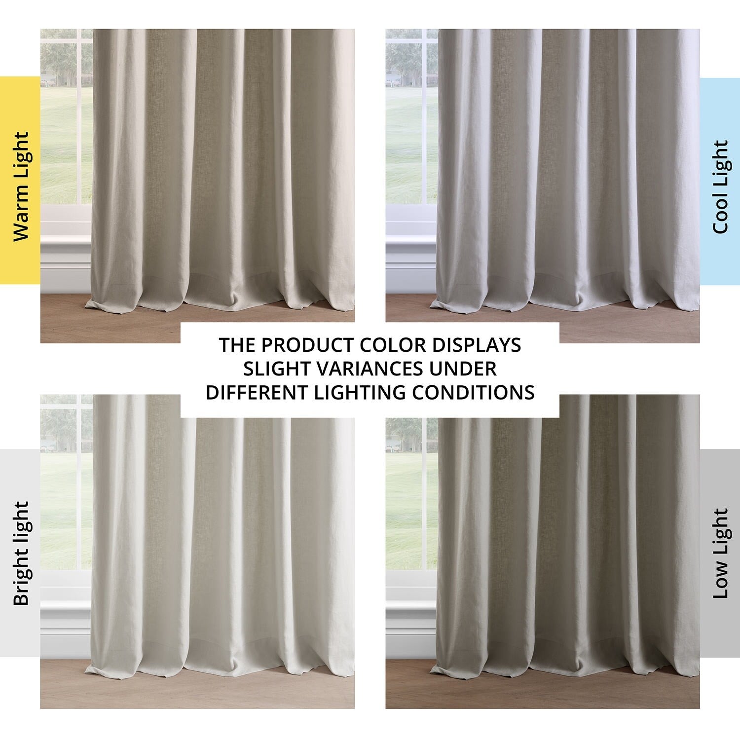 Exclusive Fabrics French Linen Room Darkening Curtains Panel - Elegant luxurious Drapes (1 Panel)