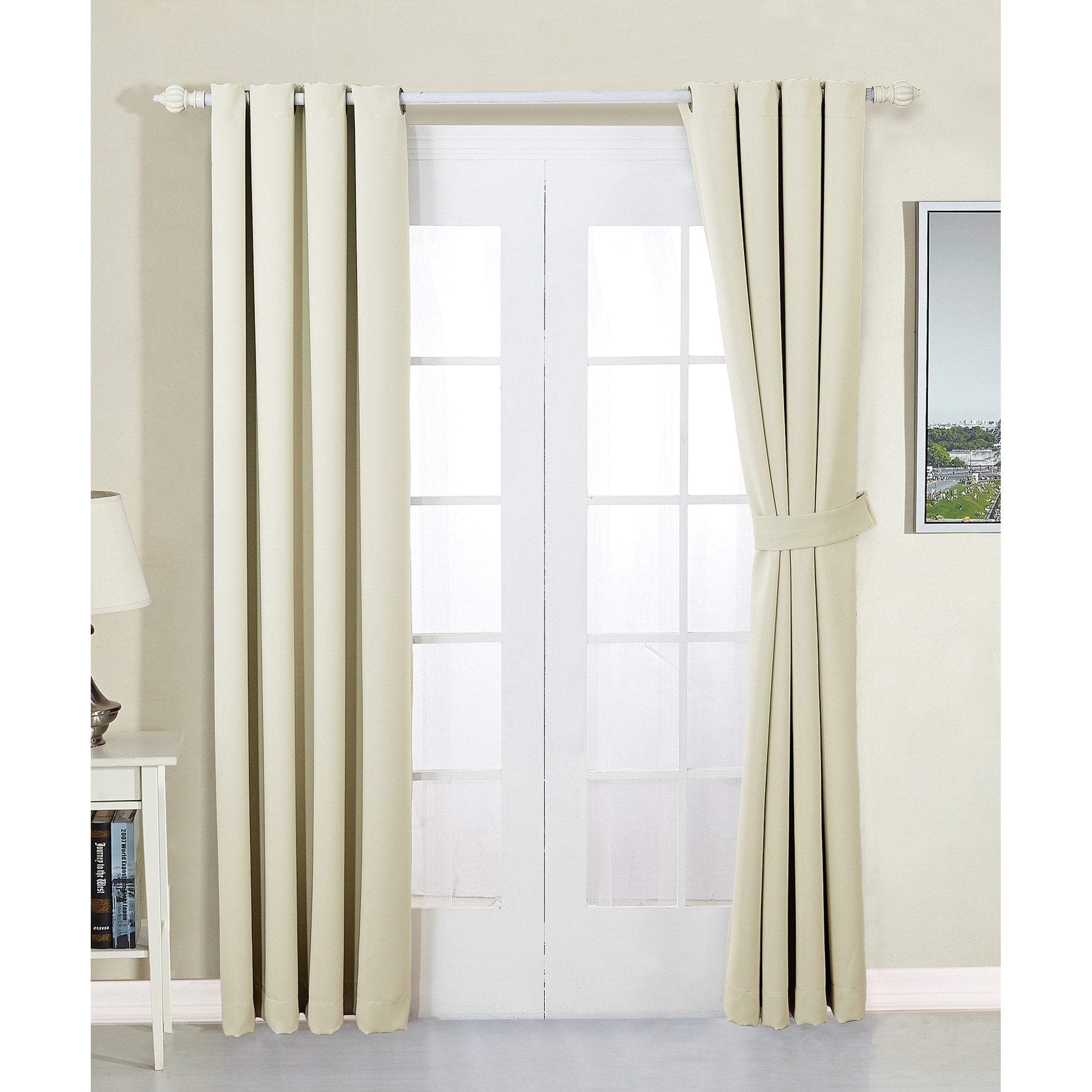 Blackout Window Panel Curtain Set (2 Panels and 2 matching Tie Backs)