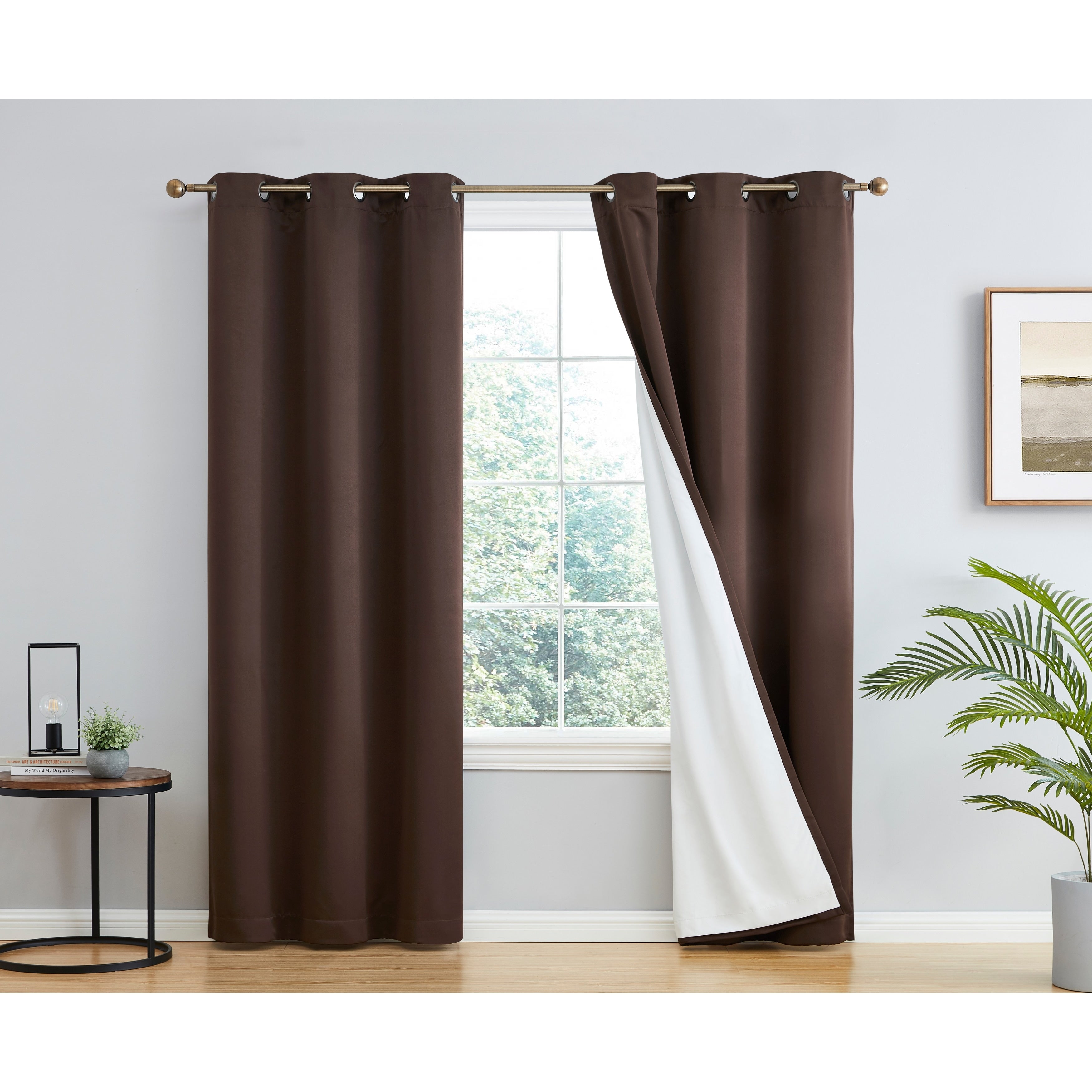 Dakota Complete Blackout Drapery Heavy Thermal Insulated Efficient Window Curtain Grommet Panels, 2 Panels