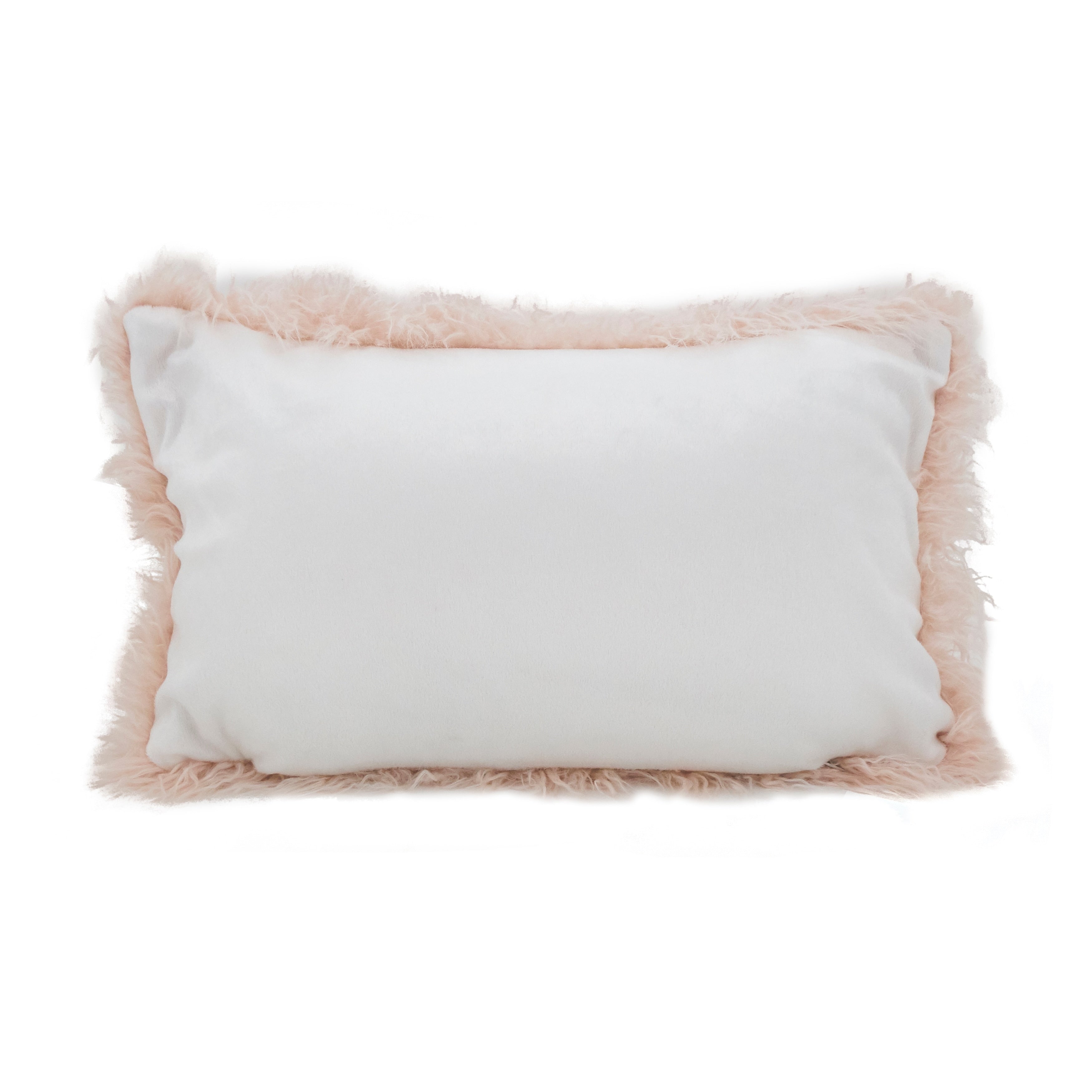 Mongolian Shaggy Faux Fur Throw Pillow