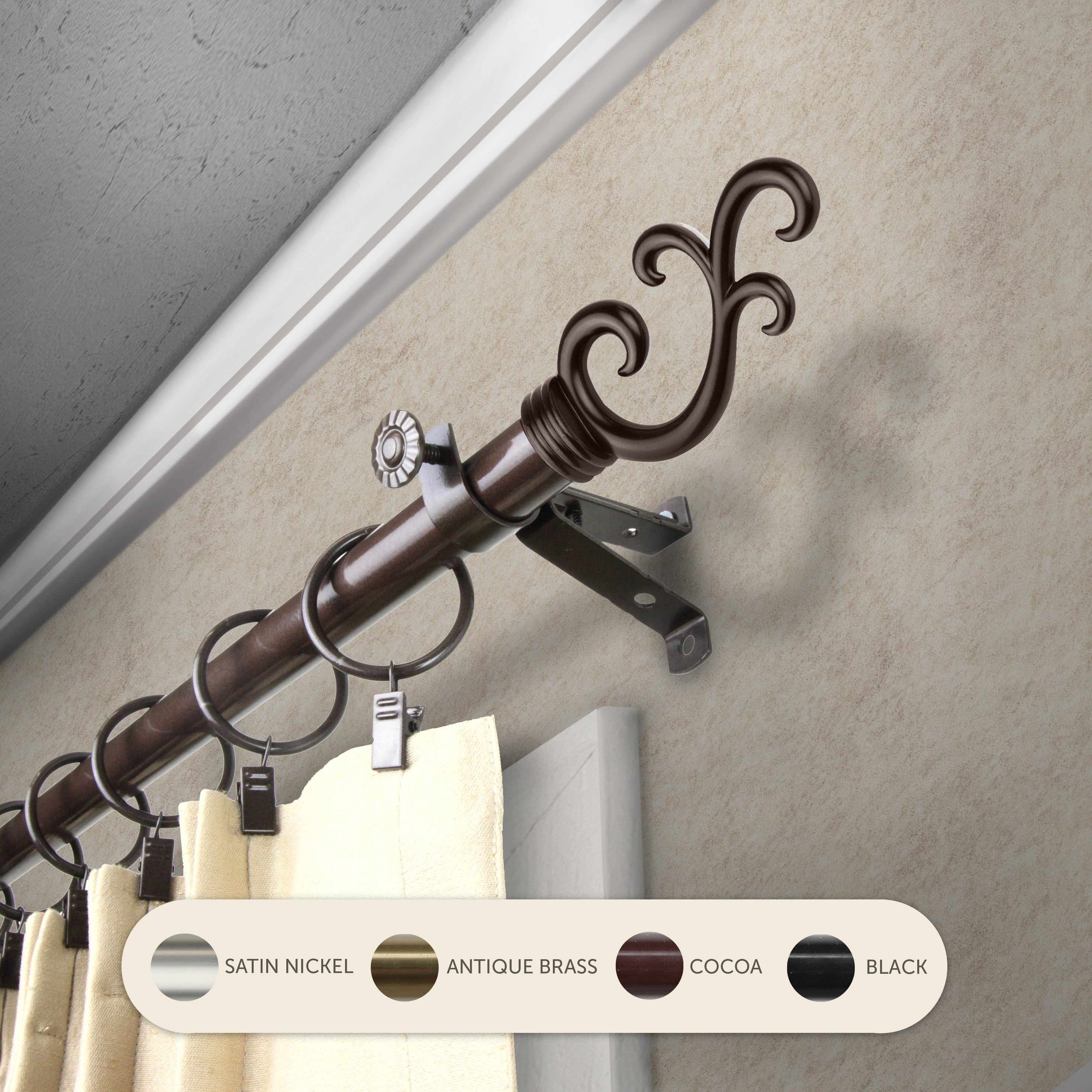 InStyleDesign Sway Adjustable Curtain Rod