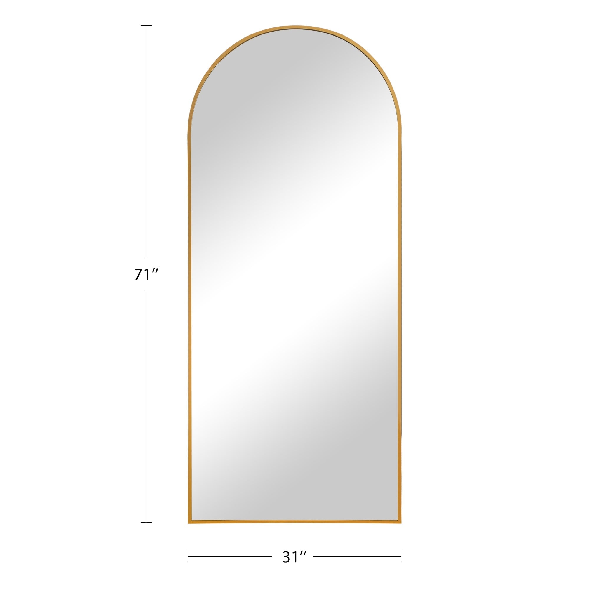 Dovelina Arched Full Length Floor Wall Mirror Standing Mirror