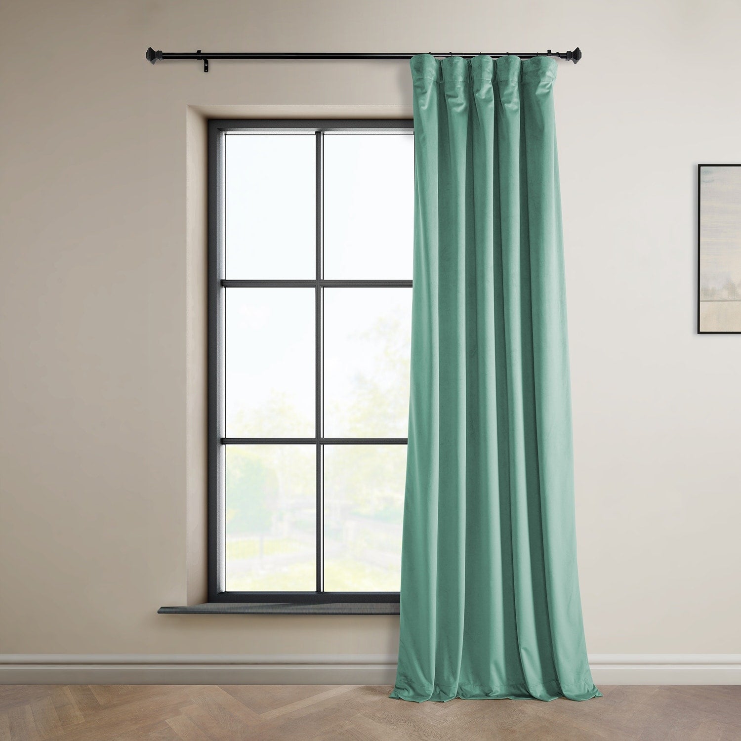 Exclusive Fabrics Heritage Plush Velvet Room Darkening Curtains (1 Panel) Luxury Velvet Curtains for Bedroom & Living Room.