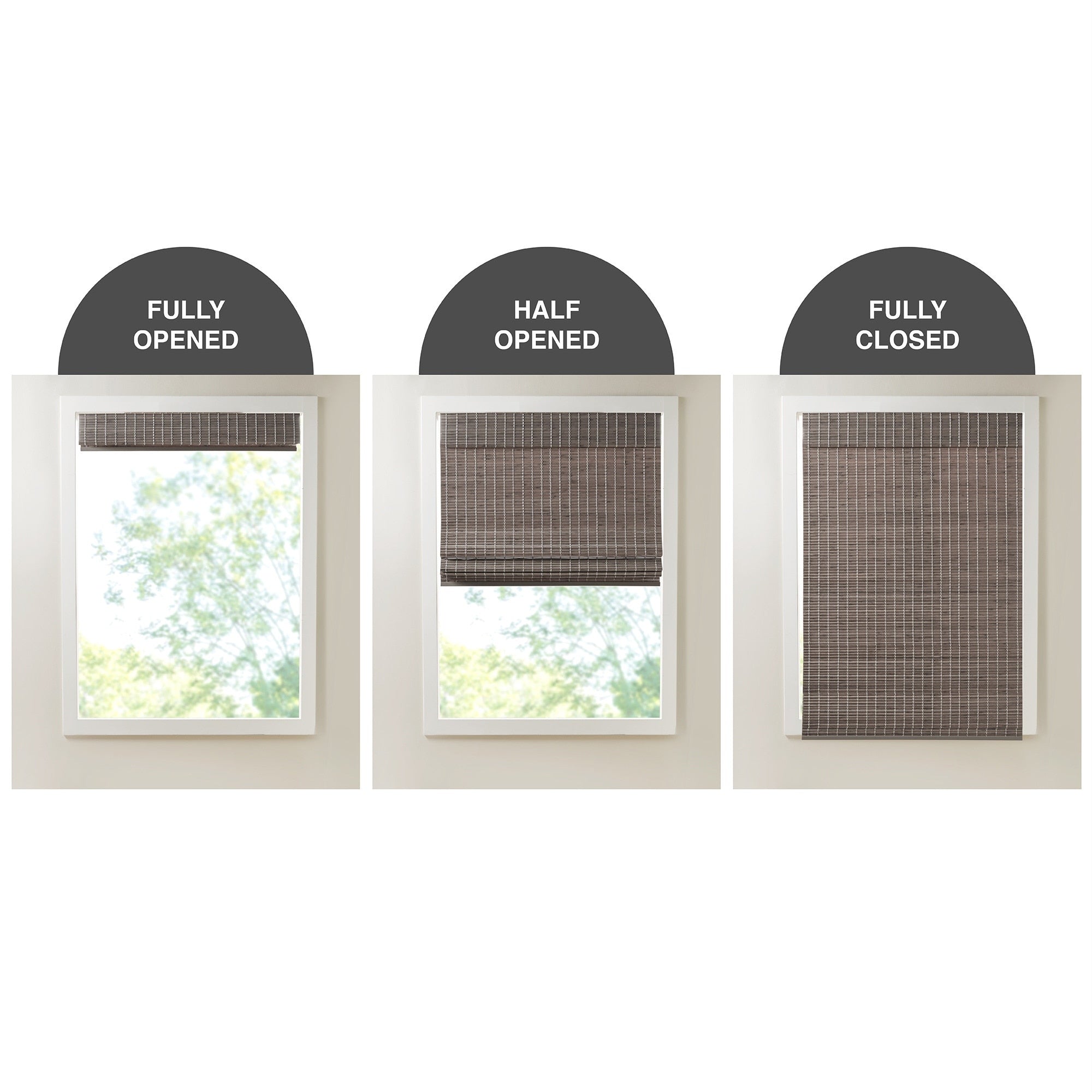 Madison Park Lyndon Bamboo Light Filtering Roman Shade