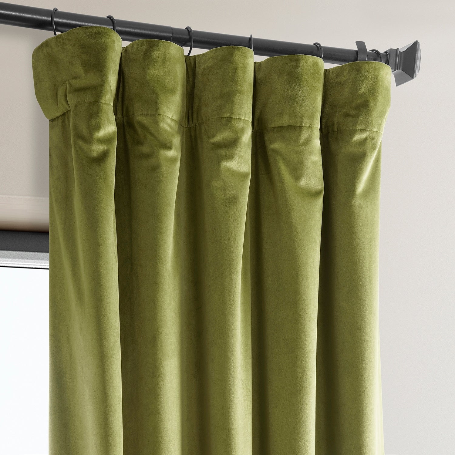 Exclusive Fabrics Heritage Plush Velvet Room Darkening Curtains (1 Panel) Luxury Velvet Curtains for Bedroom & Living Room.