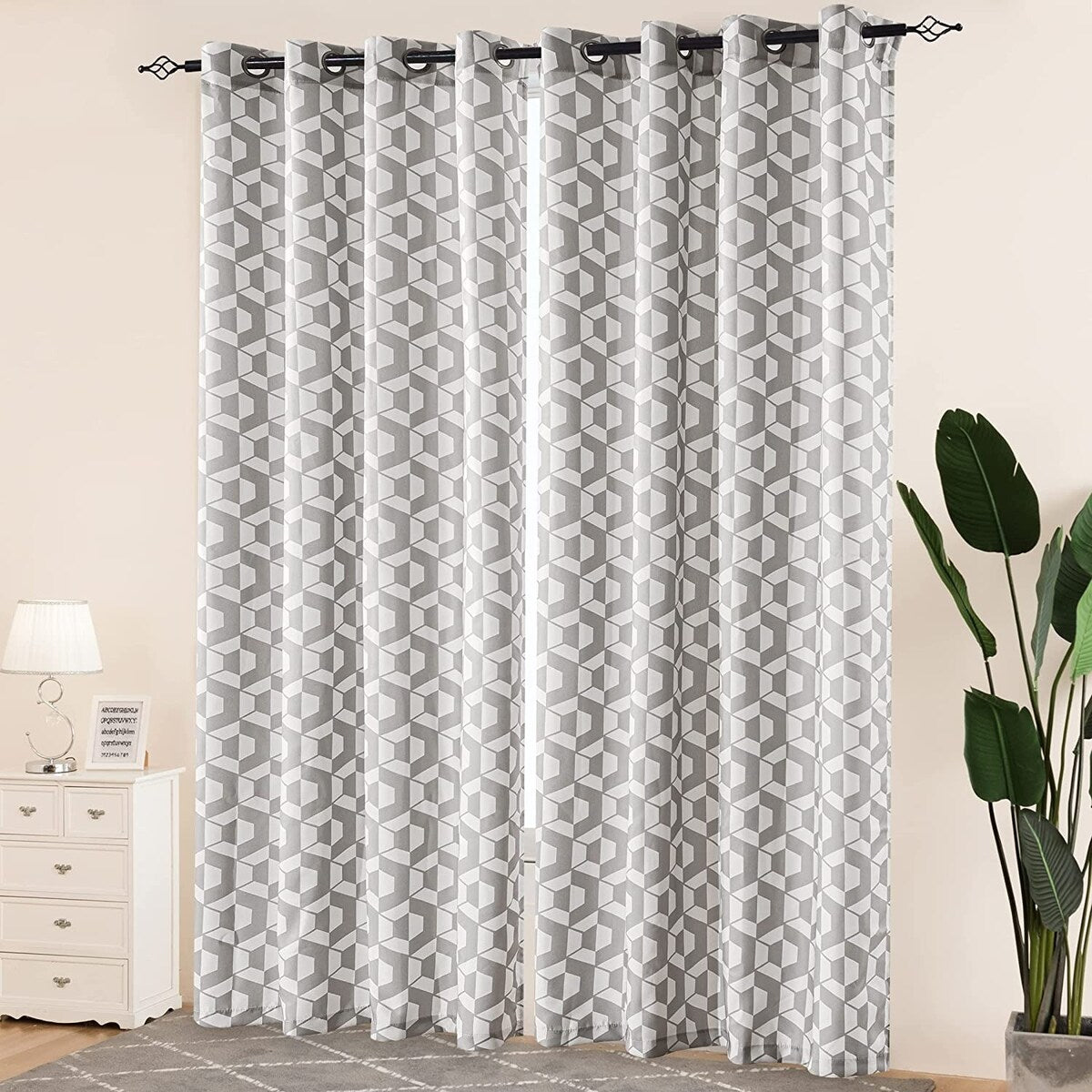 Subrtex Printed 2 Piece Panels Blackout Curtains Colorful Window Drapes