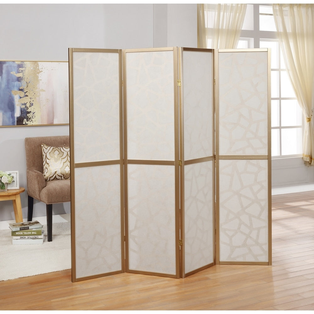 Roundhill Furniture Giyano 4-panel Screen Room Divider