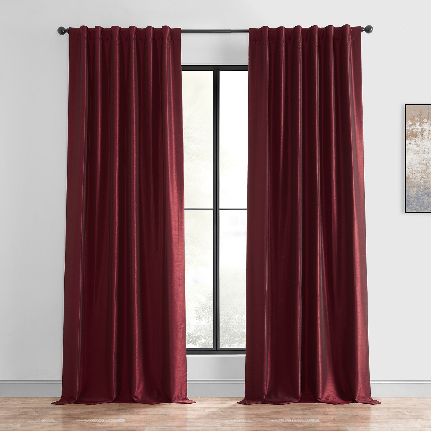 Exclusive Fabrics Textured Faux Dupioni Silk Thermal Blackout Curtains (1 Panel)