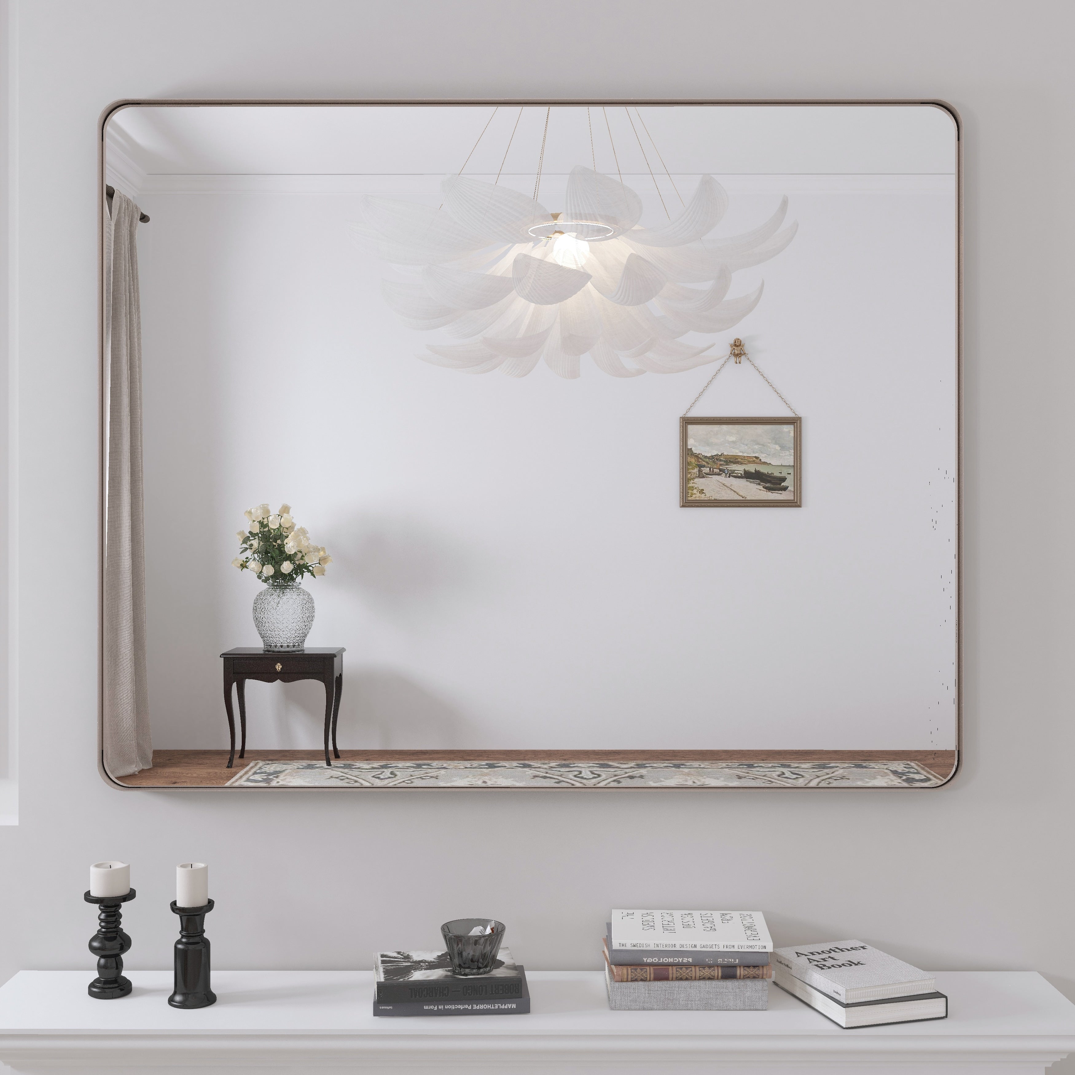 Framed Wall Mounted Bathroom Vanity Mirror