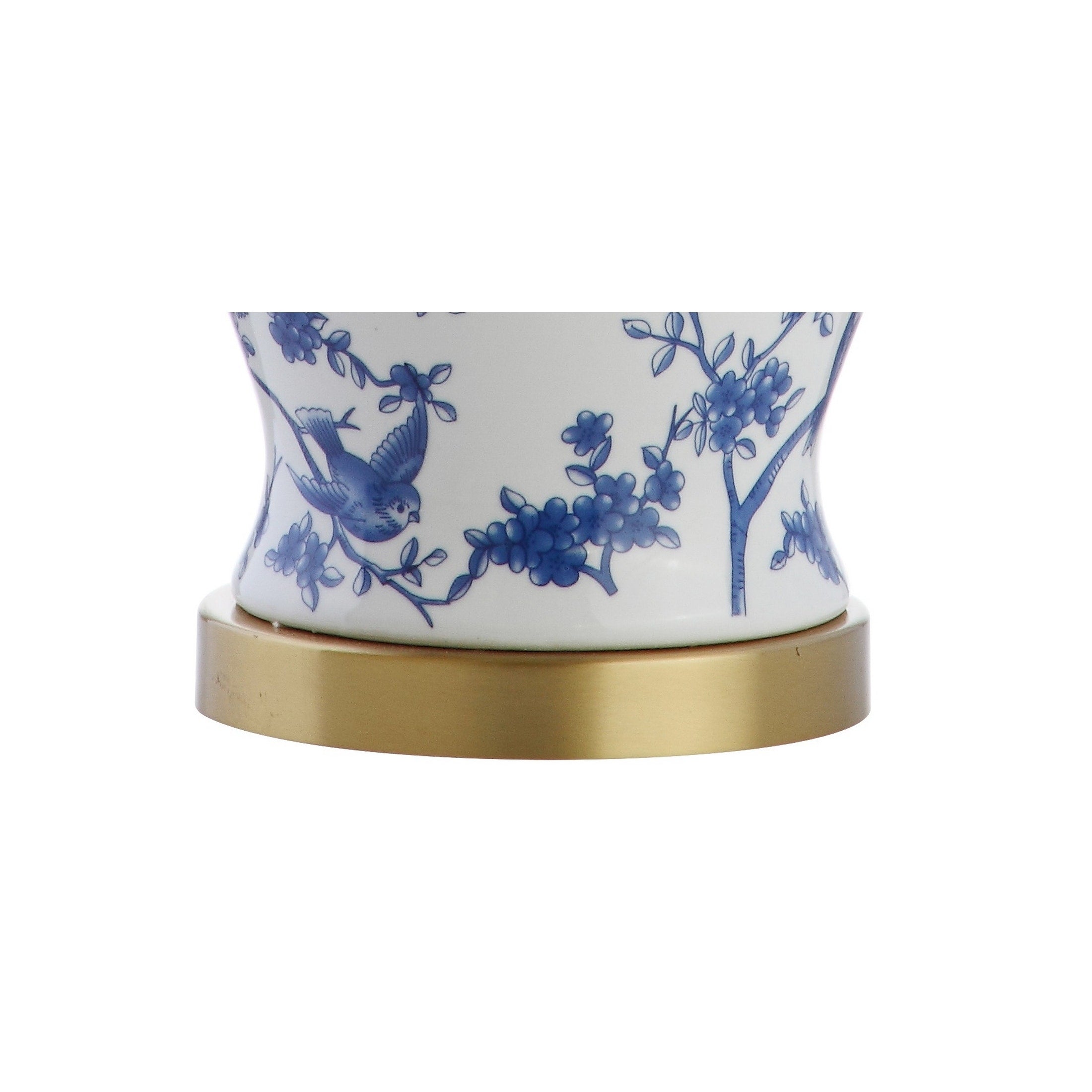 Penelope 22 Chinoiserie LED Table Lamp, Blue/White by JONATHAN Y