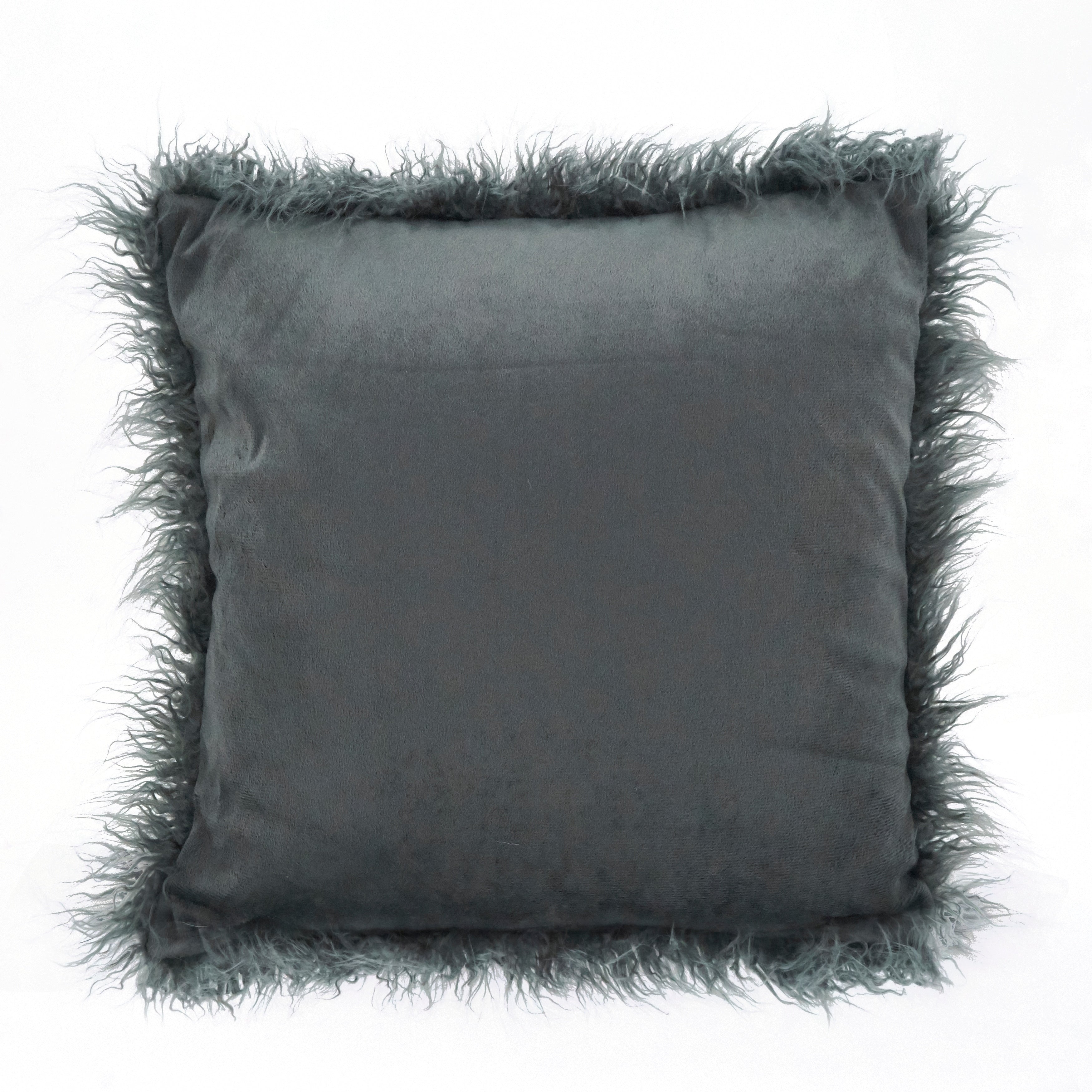 Mongolian Shaggy Faux Fur Throw Pillow