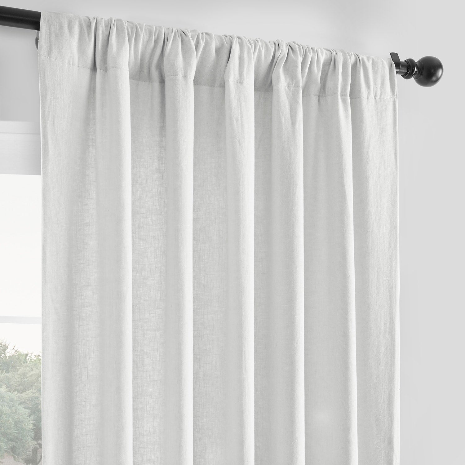 Exclusive Fabrics French Linen Room Darkening Curtains Panel - Elegant luxurious Drapes (1 Panel)