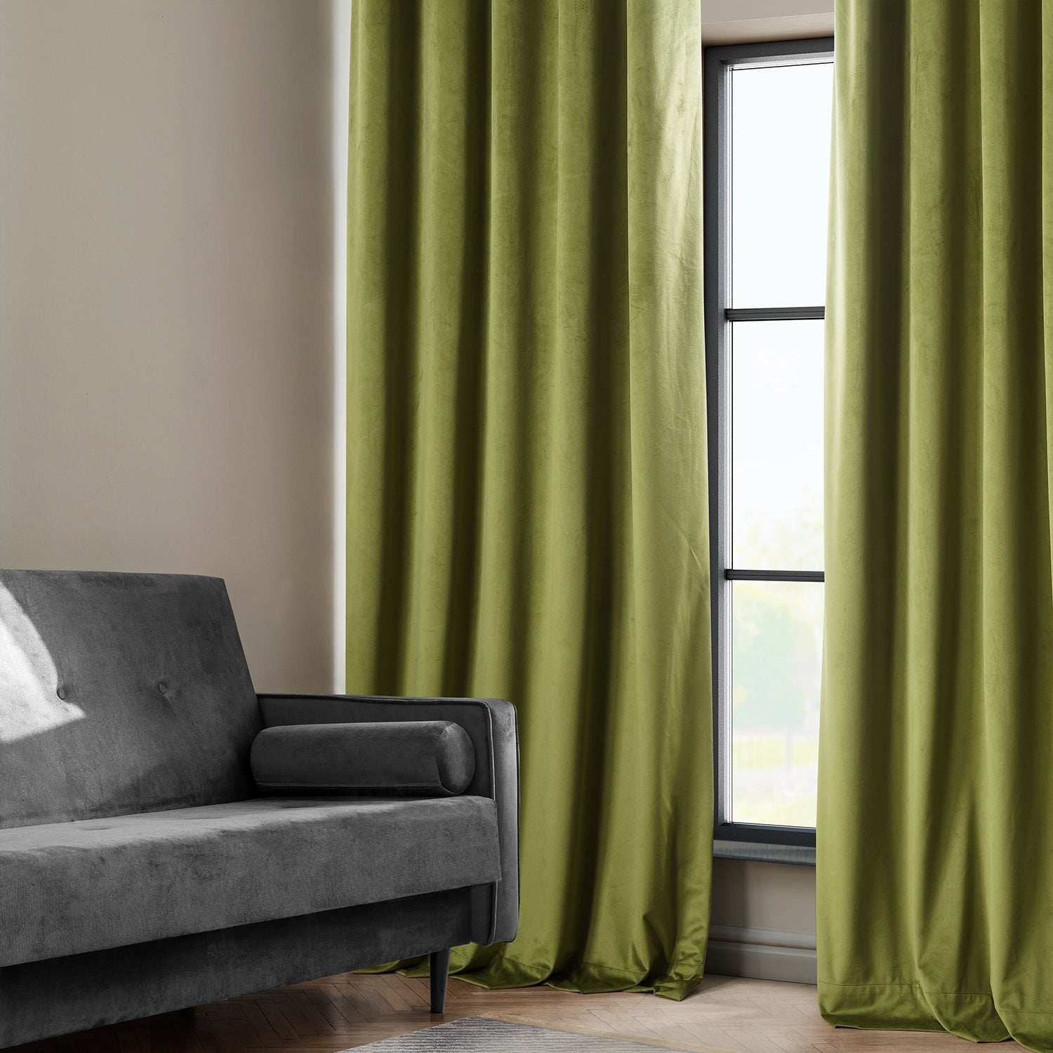 Exclusive Fabrics Heritage Plush Velvet Room Darkening Curtains (1 Panel) Luxury Velvet Curtains for Bedroom & Living Room.