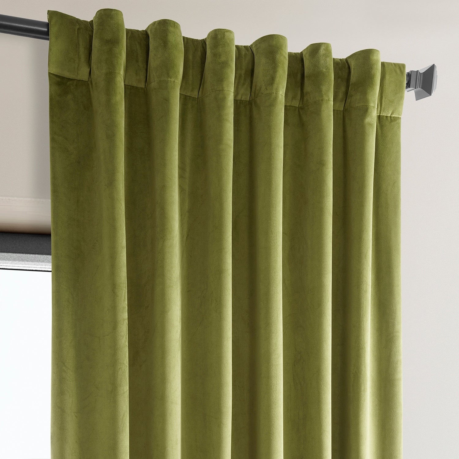 Exclusive Fabrics Heritage Plush Velvet Room Darkening Curtains (1 Panel) Luxury Velvet Curtains for Bedroom & Living Room.