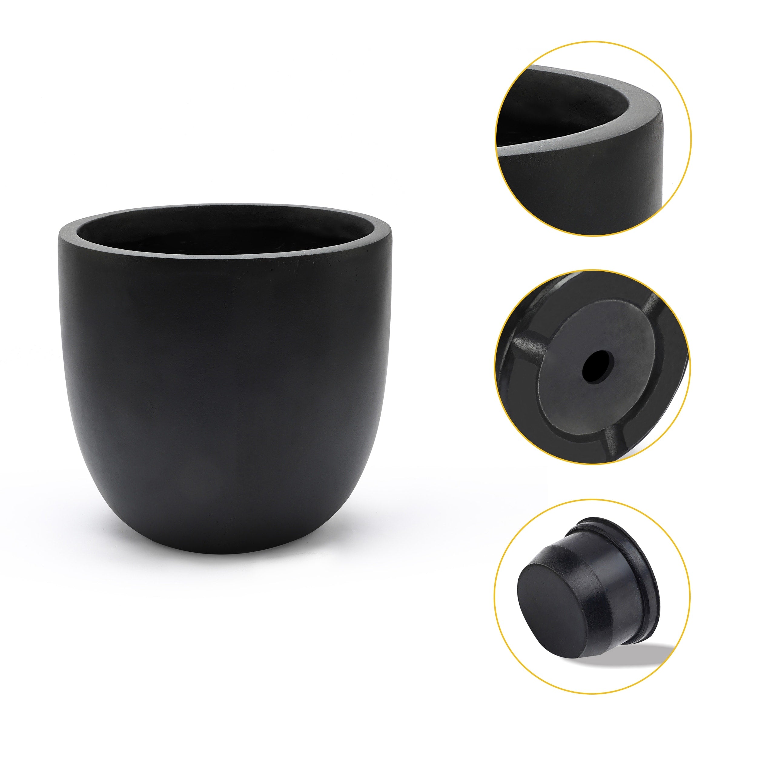 Tapered Round MgO Planter, Indoor and Outdoor