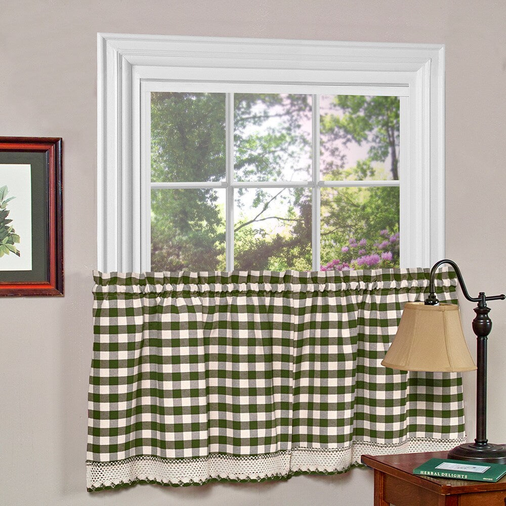 Achim Buffalo Checkered 2-piece Tier Curtain Set