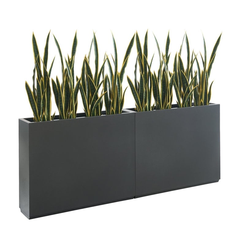 Metallic Heavy Planter for Outdoor Plants, 38Lx10Wx30H Inches Tall and Long Metal Divider Planter Box - 38x30x10