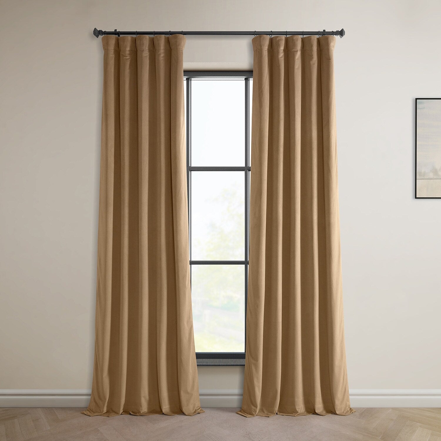 Exclusive Fabrics Heritage Plush Velvet Room Darkening Curtains (1 Panel) Luxury Velvet Curtains for Bedroom & Living Room.