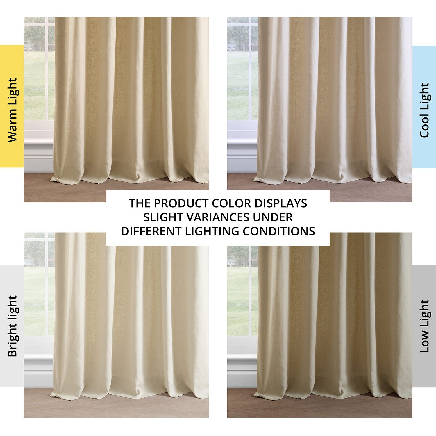 Exclusive Fabrics French Linen Room Darkening Curtains Panel - Elegant luxurious Drapes (1 Panel)