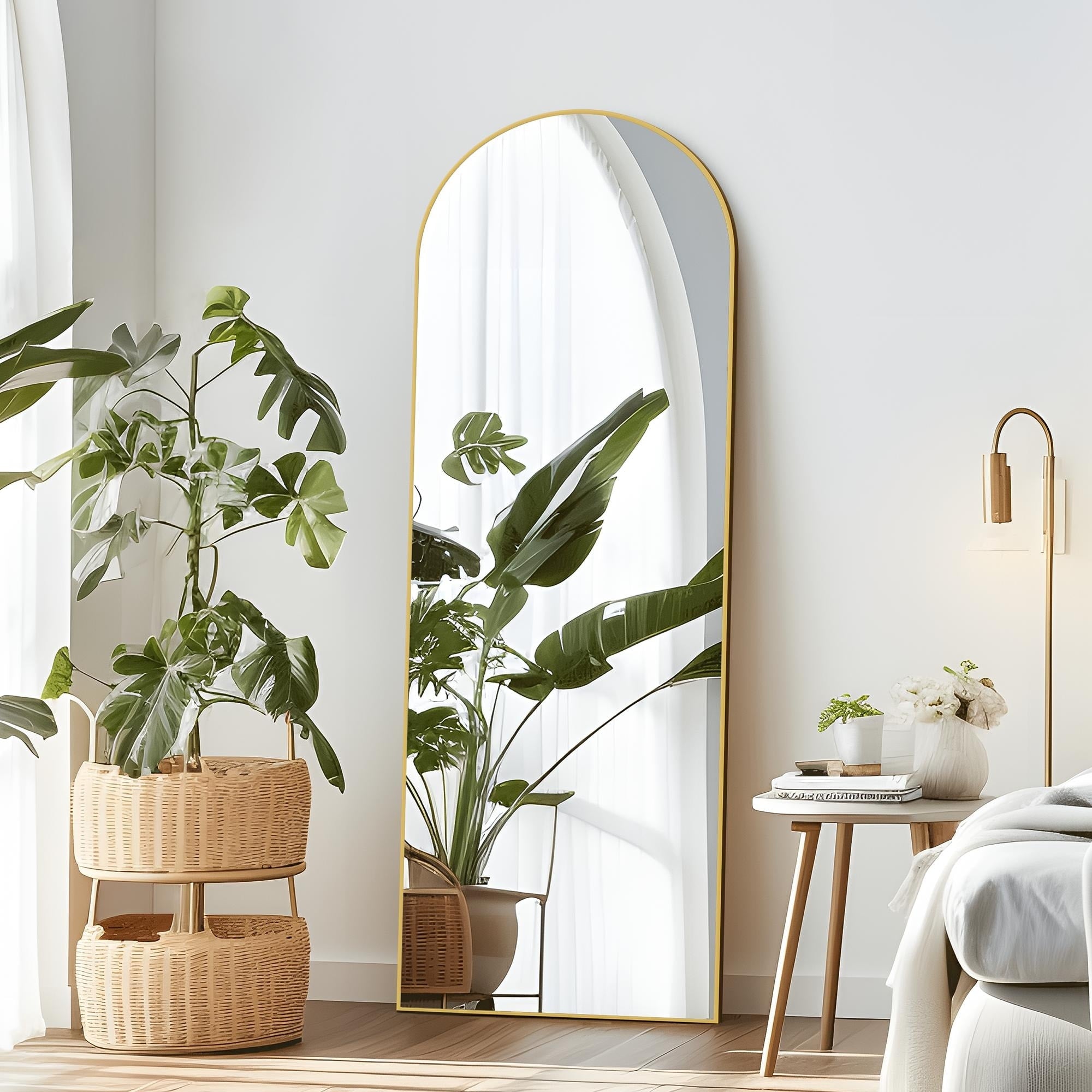 Dovelina Arched Full Length Floor Wall Mirror Standing Mirror