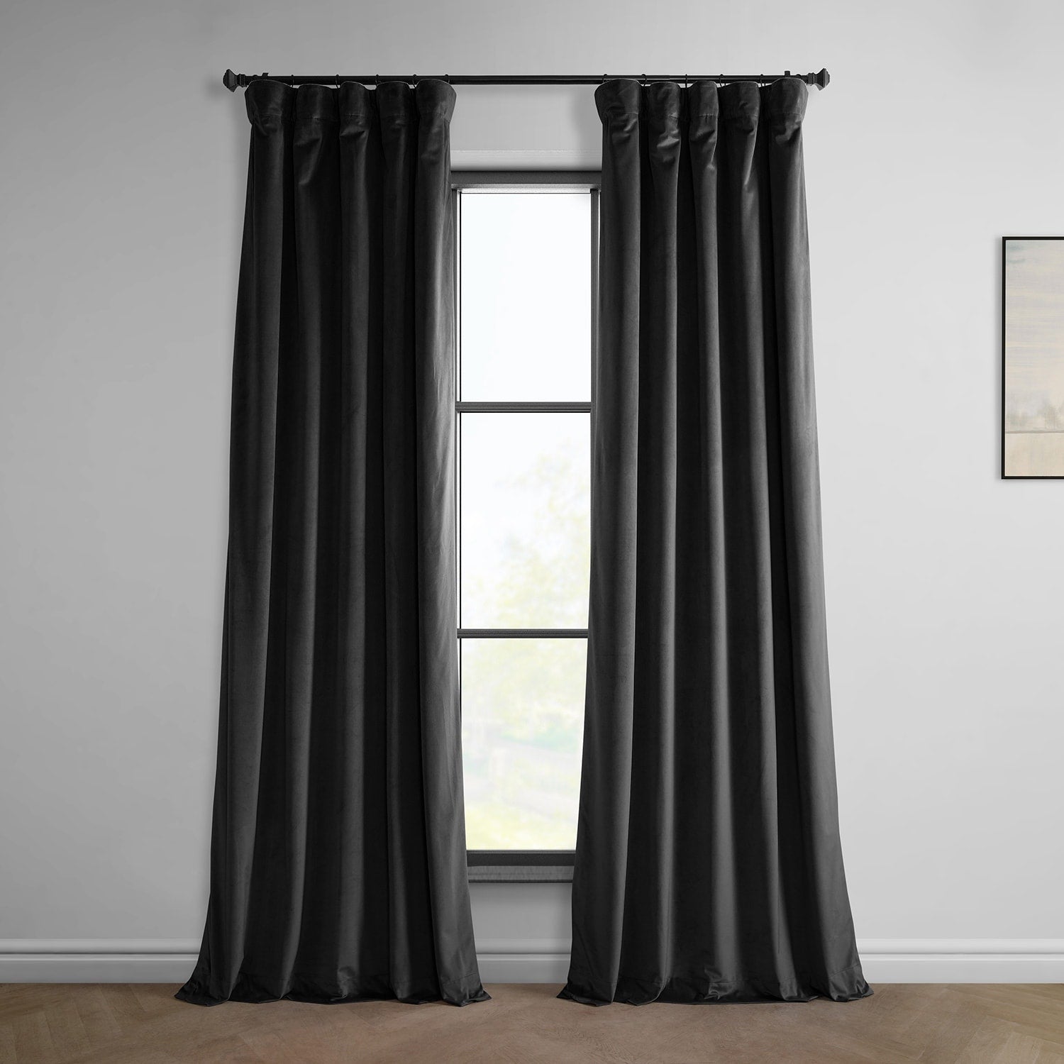 Exclusive Fabrics Heritage Plush Velvet Room Darkening Curtains (1 Panel) Luxury Velvet Curtains for Bedroom & Living Room.