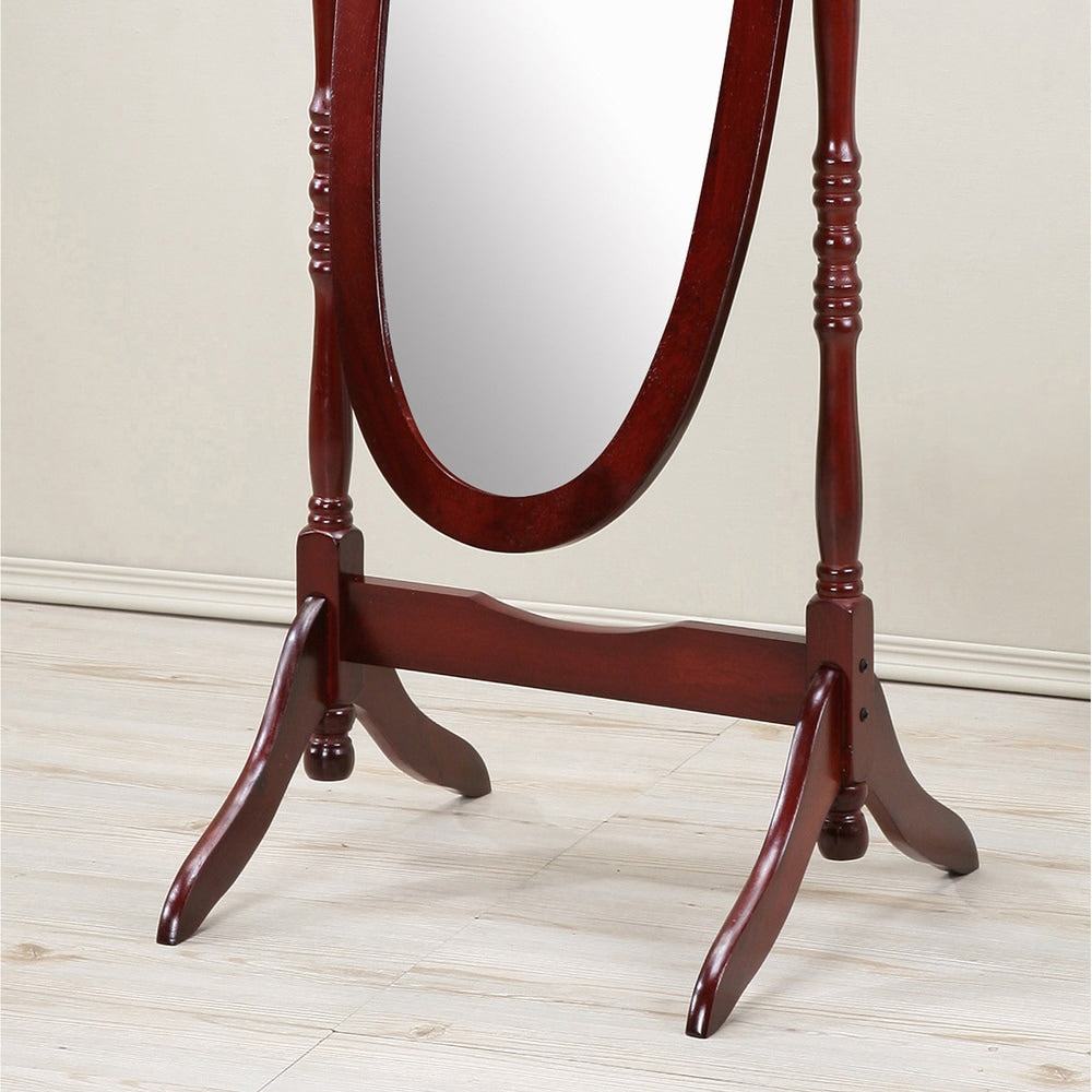 Roundhill Furniture Copper Grove Monks Hood Traditional Wooden Floor Cheval Mirror