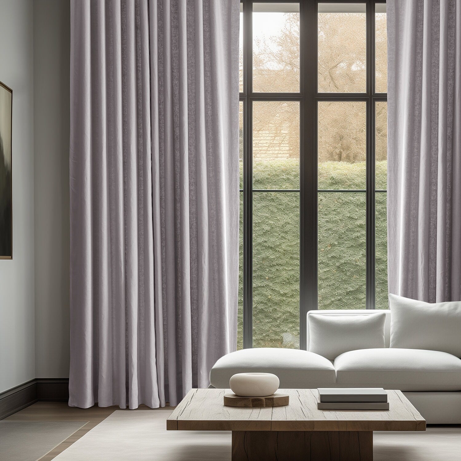 Exclusive Fabrics French Linen Room Darkening Curtains Panel - Elegant luxurious Drapes (1 Panel)