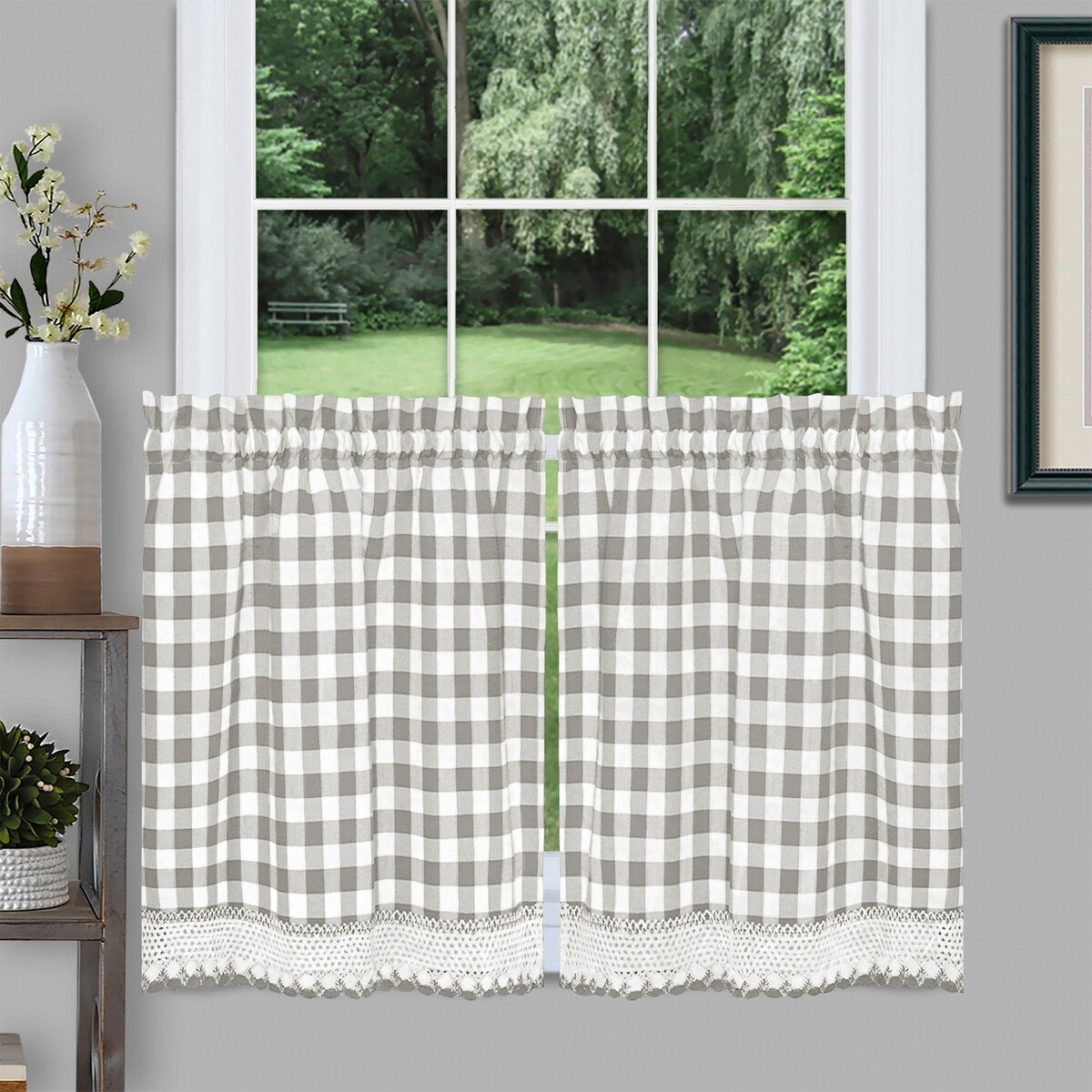 Achim Buffalo Check Window Curtain Tier Pair