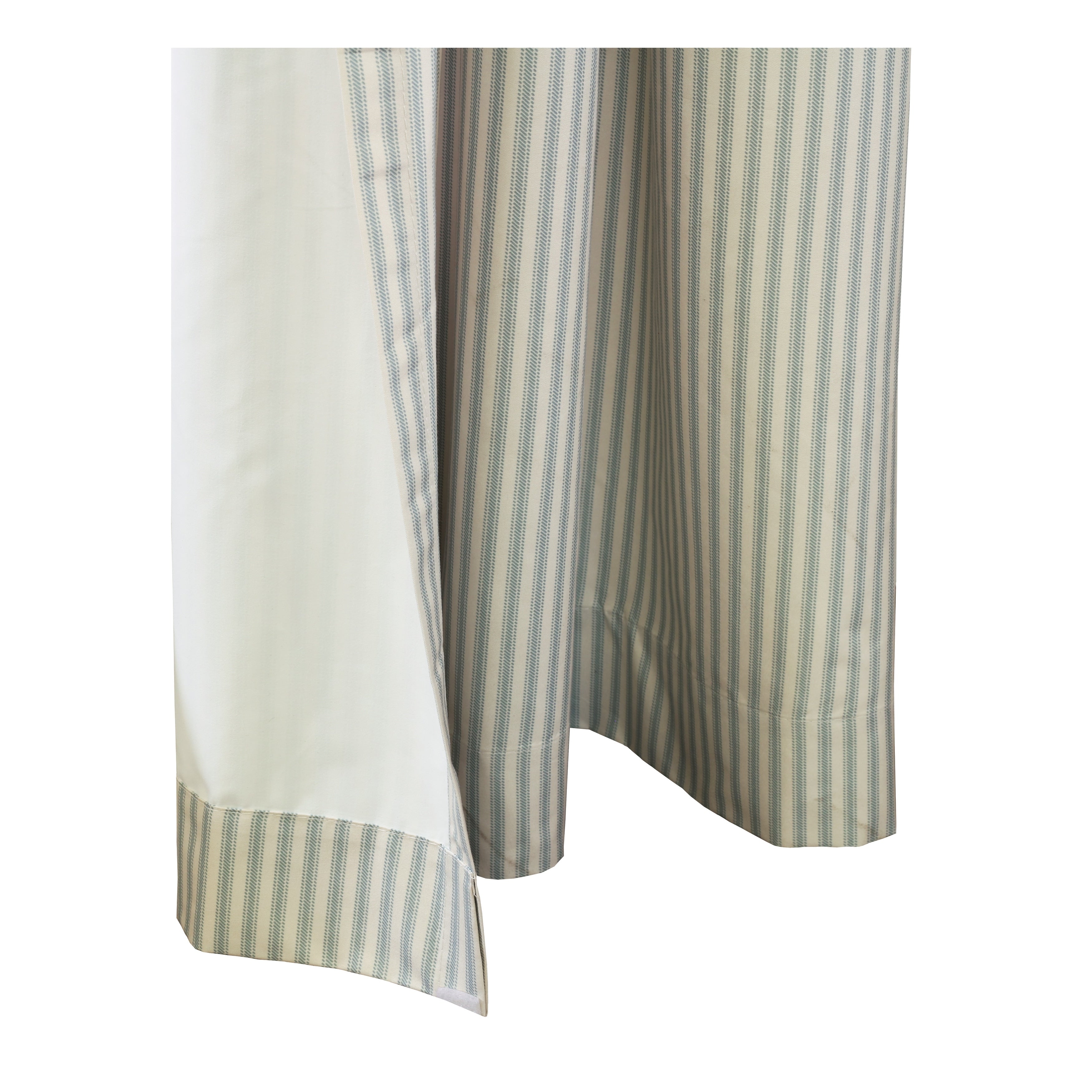 ThermaLogic Ticking Stripe Pole Top Window Curtain Panel Set