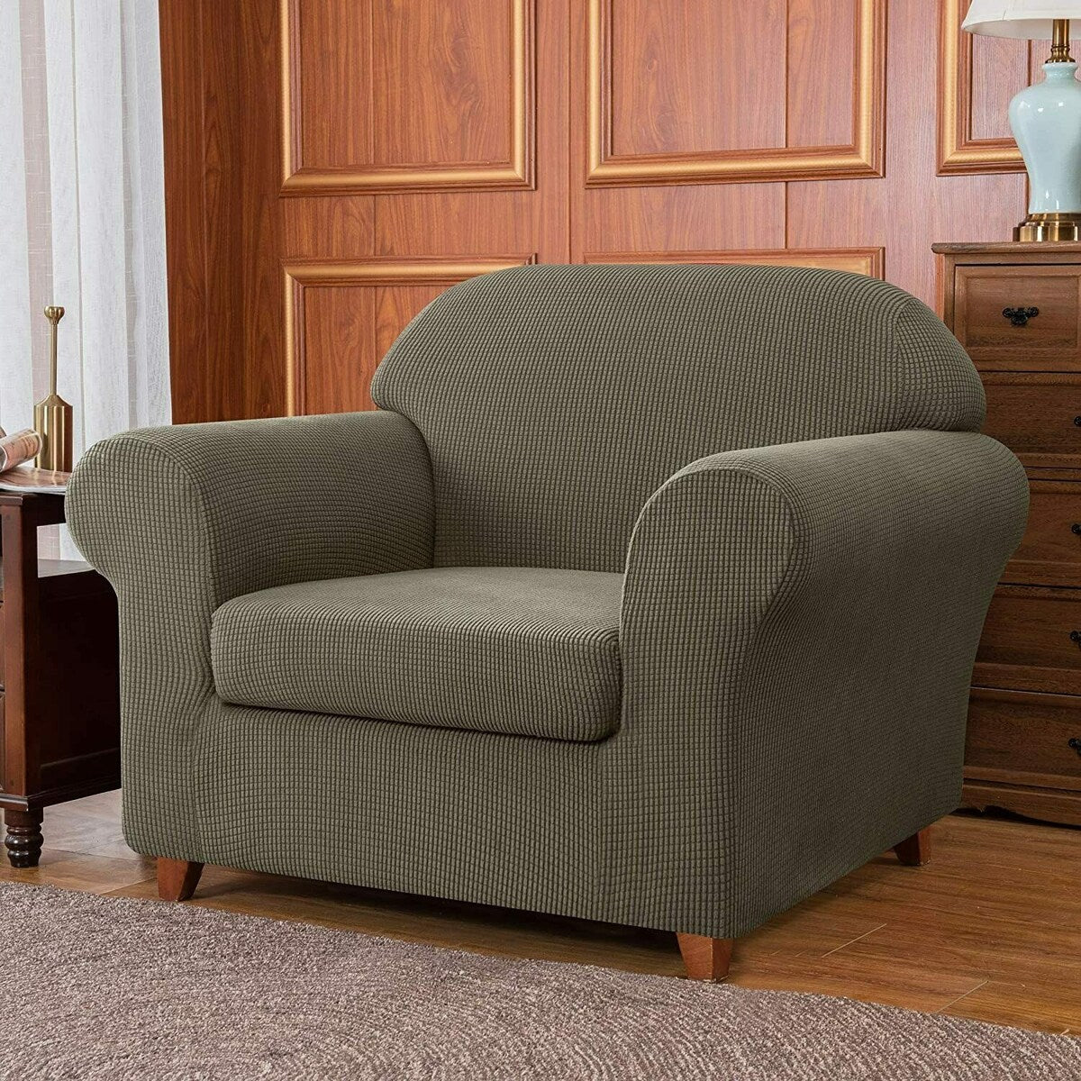 Subrtex 2 Piece Armchair Slipcover Stretch Spandex Furniture Protector