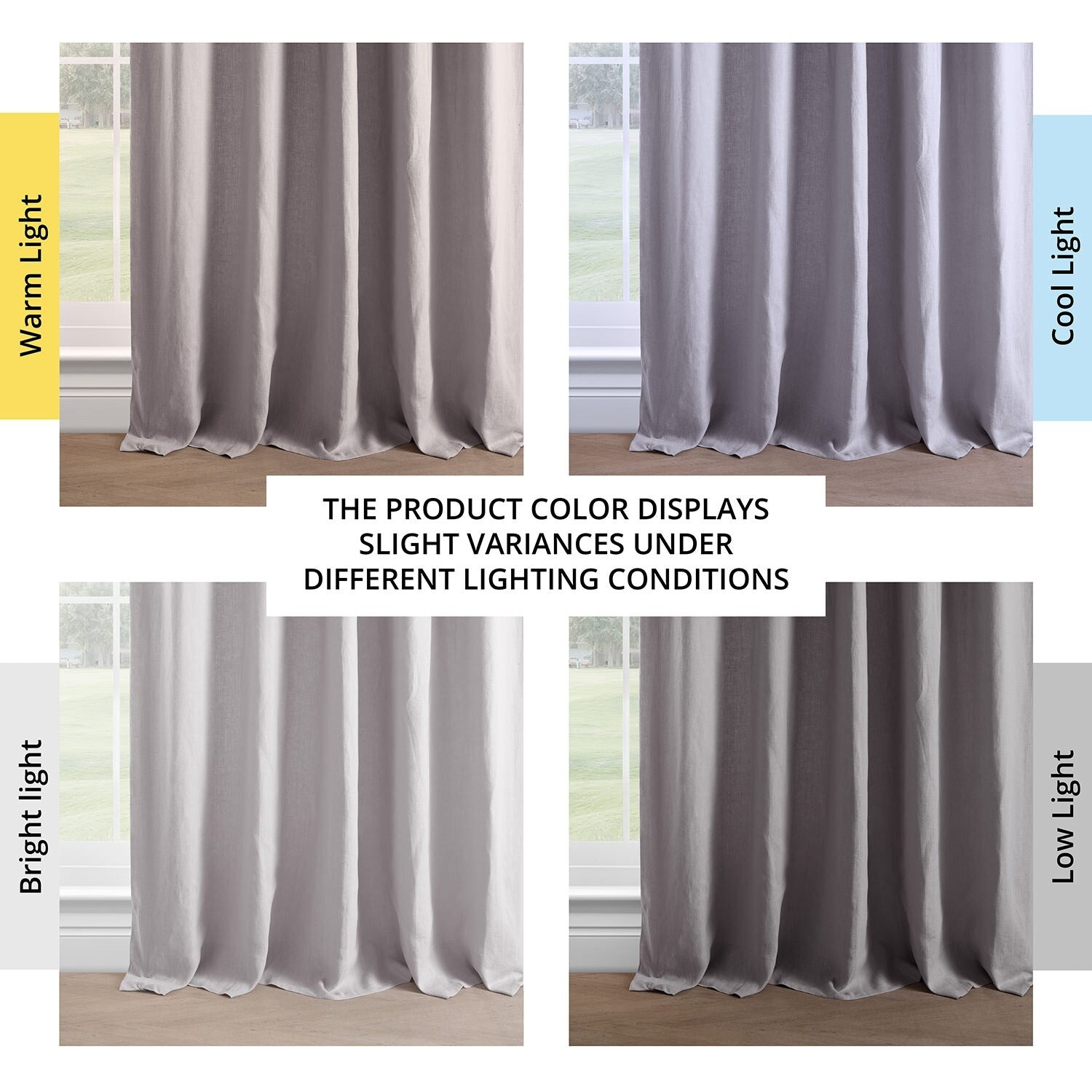 Exclusive Fabrics French Linen Room Darkening Curtains Panel - Elegant luxurious Drapes (1 Panel)