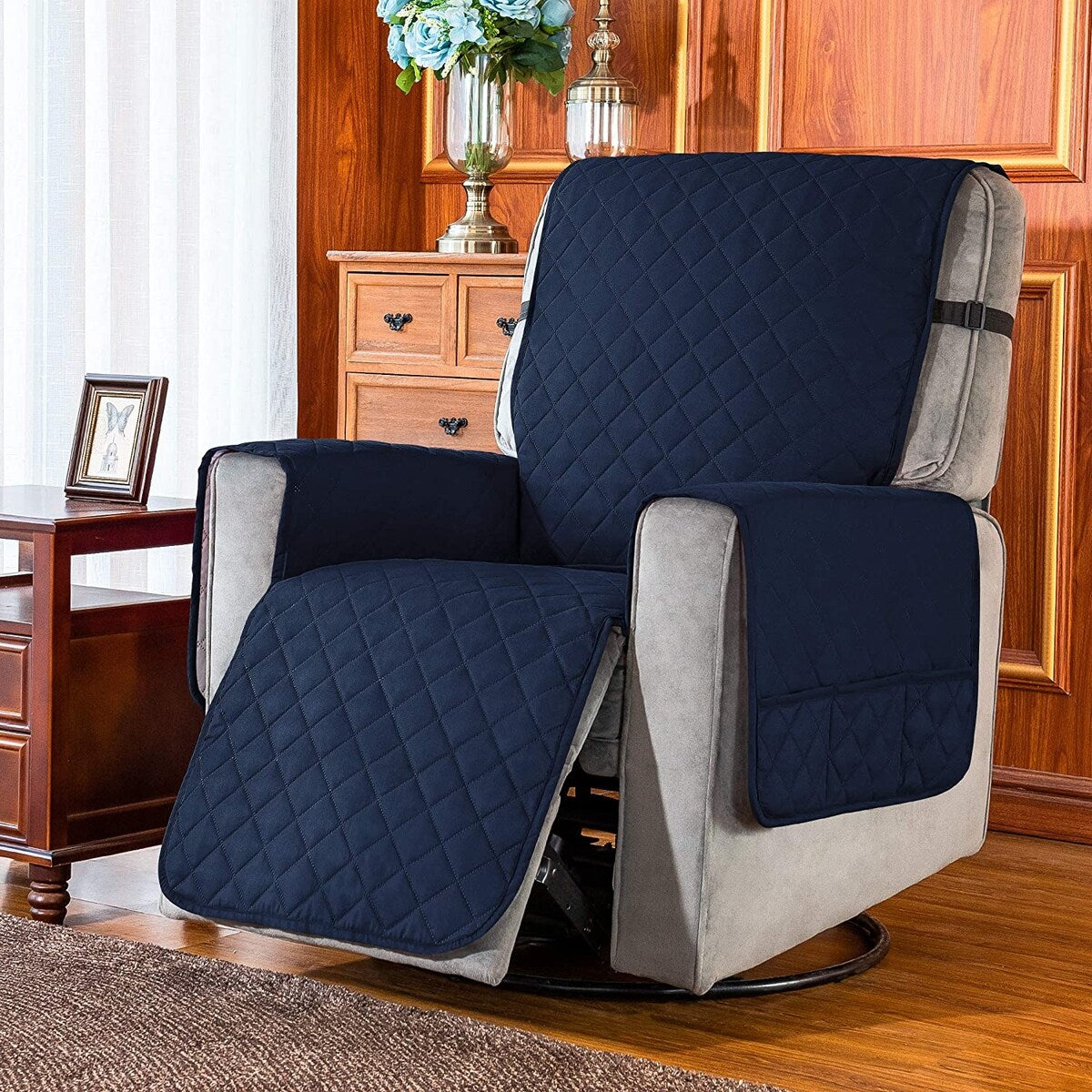 Subrtex Reversible Recliner Sofa Slipcover With Pockets