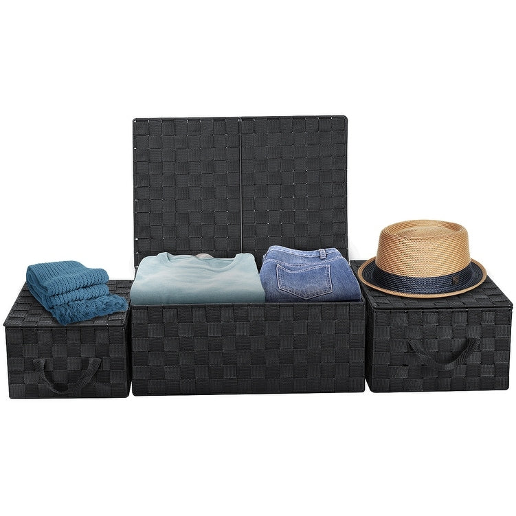 Woven Storage Basket Set - N/A